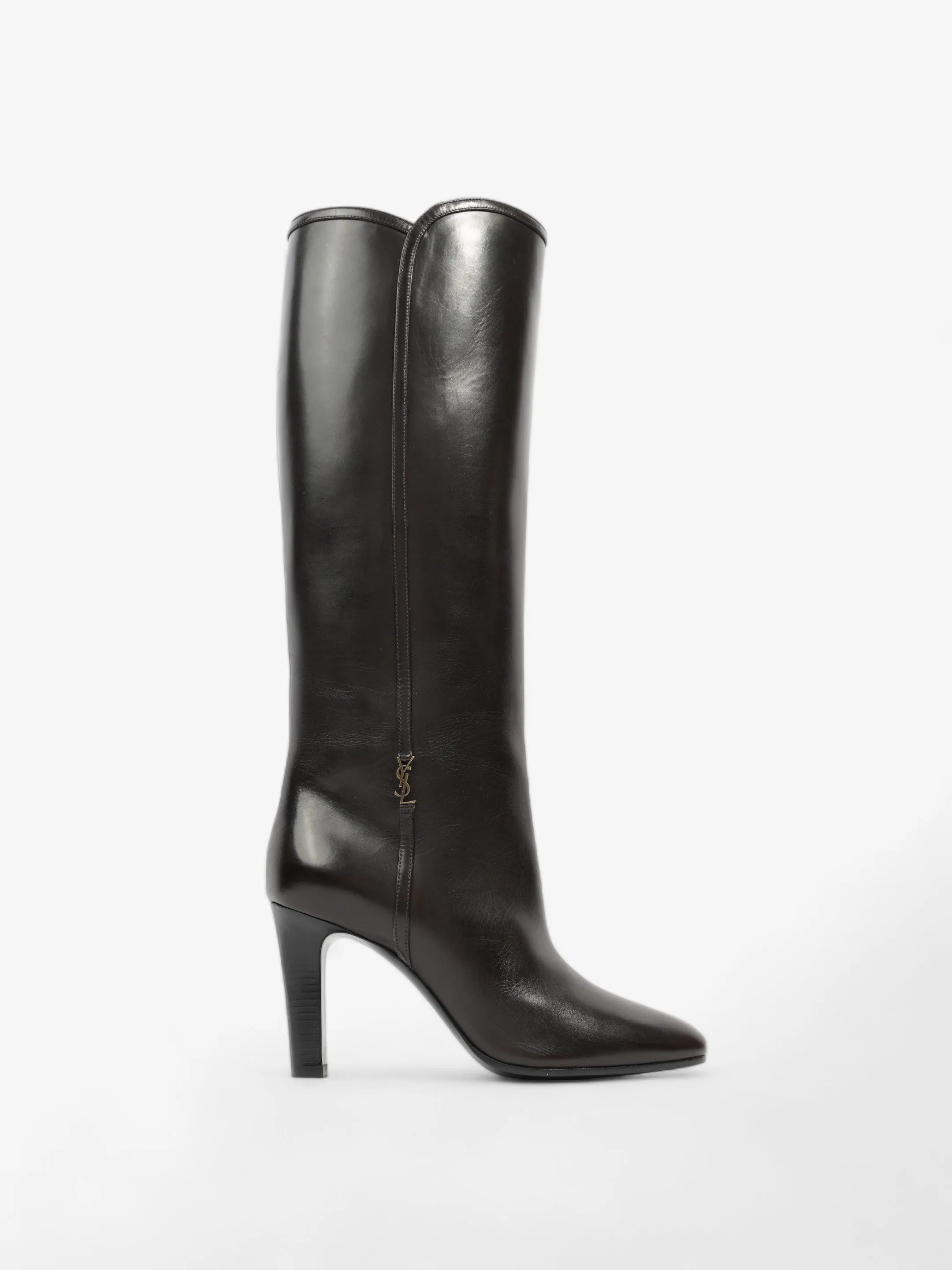 Saint Laurent Boots 110 Black Leather EU 38.5 UK 5.5 Grip Giant