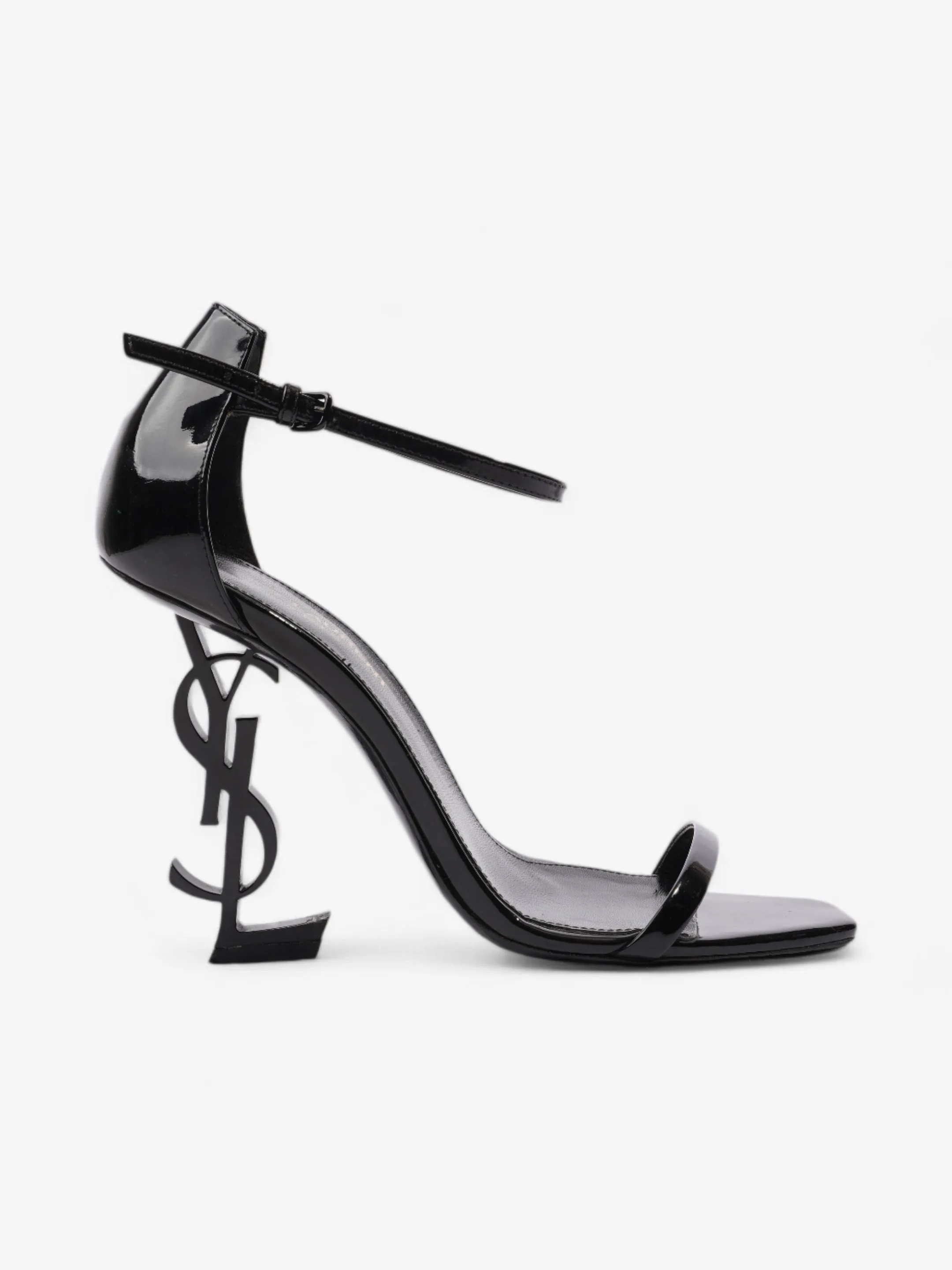 Saint Laurent Opyum Heels 110 Black Patent Leather EU 37 UK 4 Lightweight Design