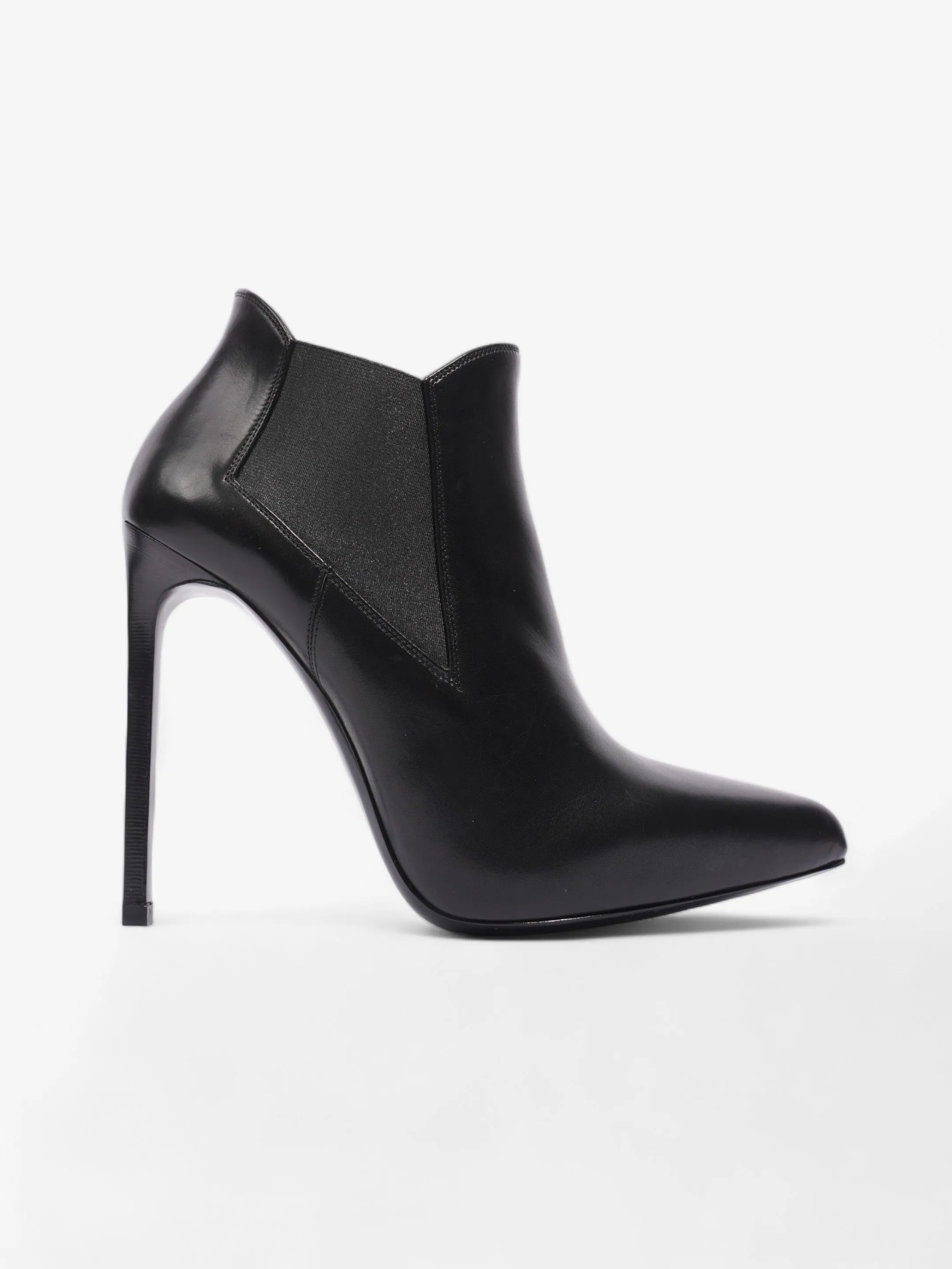 Saint Laurent Paris Ankle Boot 110 Black Leather EU 40 UK 7 Superior Grip