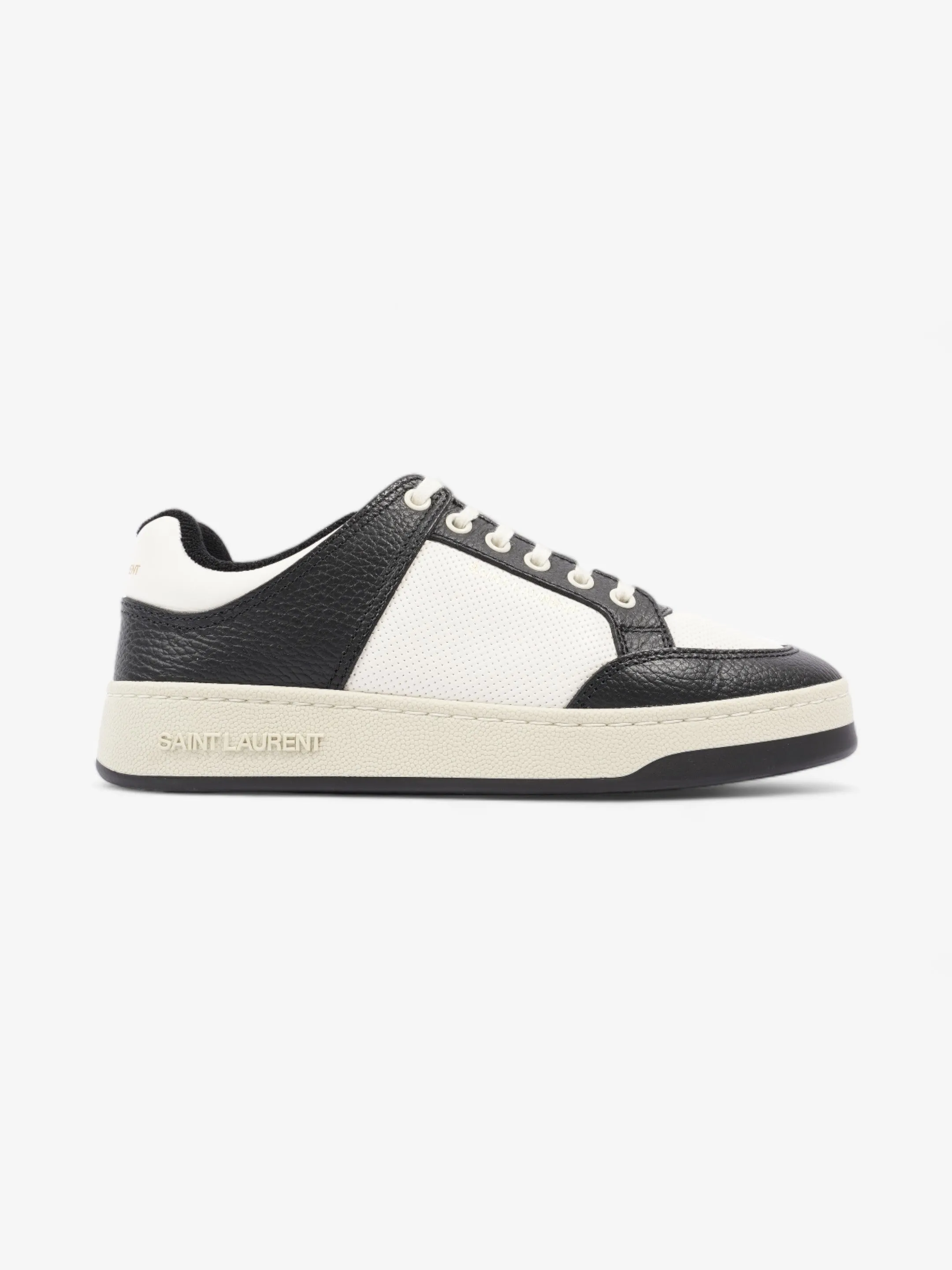 Saint Laurent SL61 Low Sneakers Black / White Leather EU 38 UK 5 Optimal lining