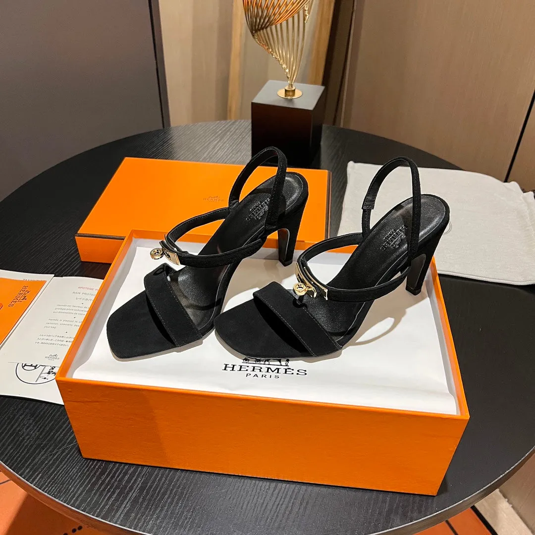 Satin Heels New Hermes HIGH HEELS 042