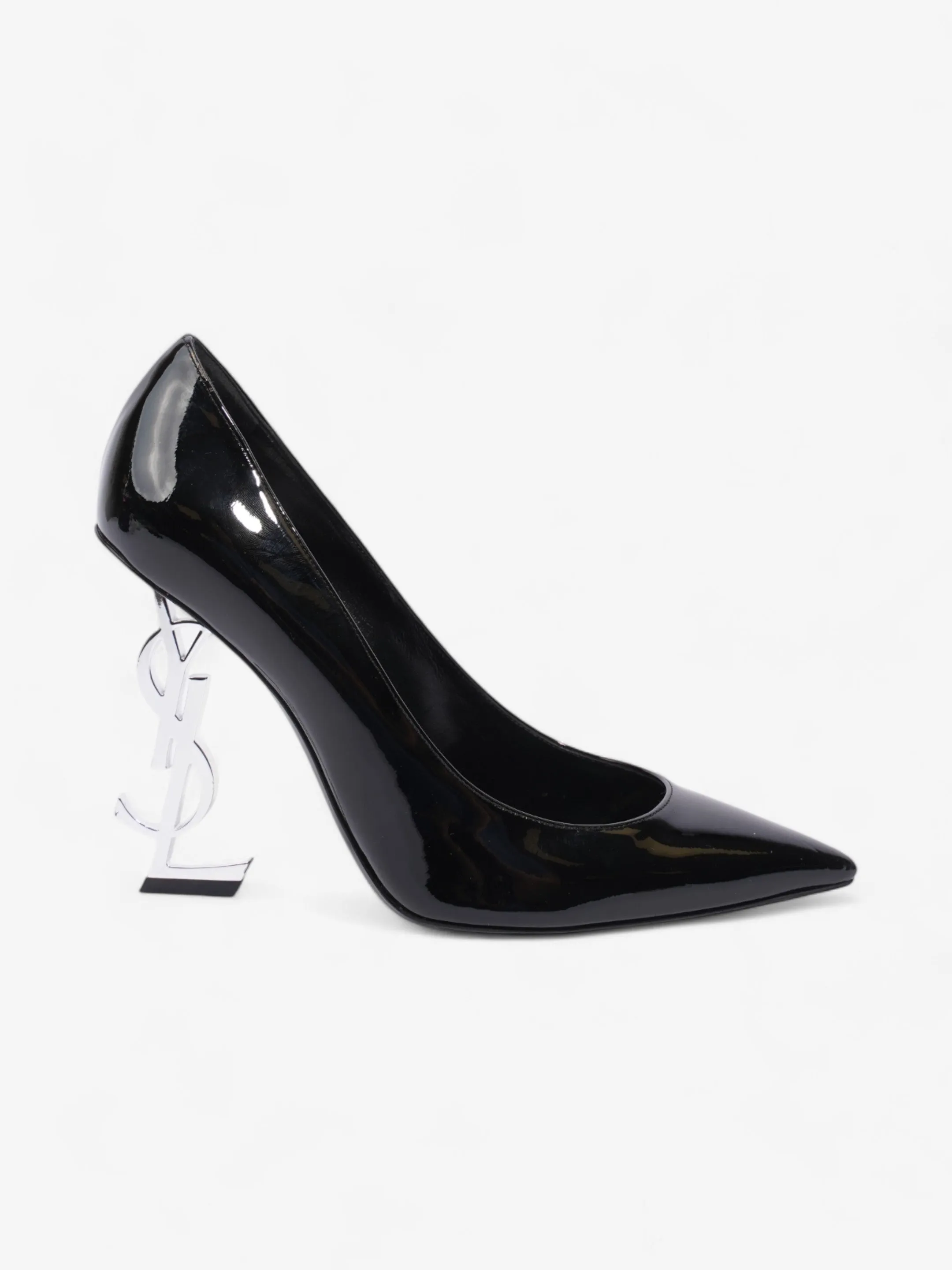Satin Heels Saint Laurent Opyum Heels 110 Black Patent Leather EU 38.5 UK 5.5