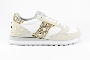 Saucony Jazz White Gold Glitter & Perle morning jog