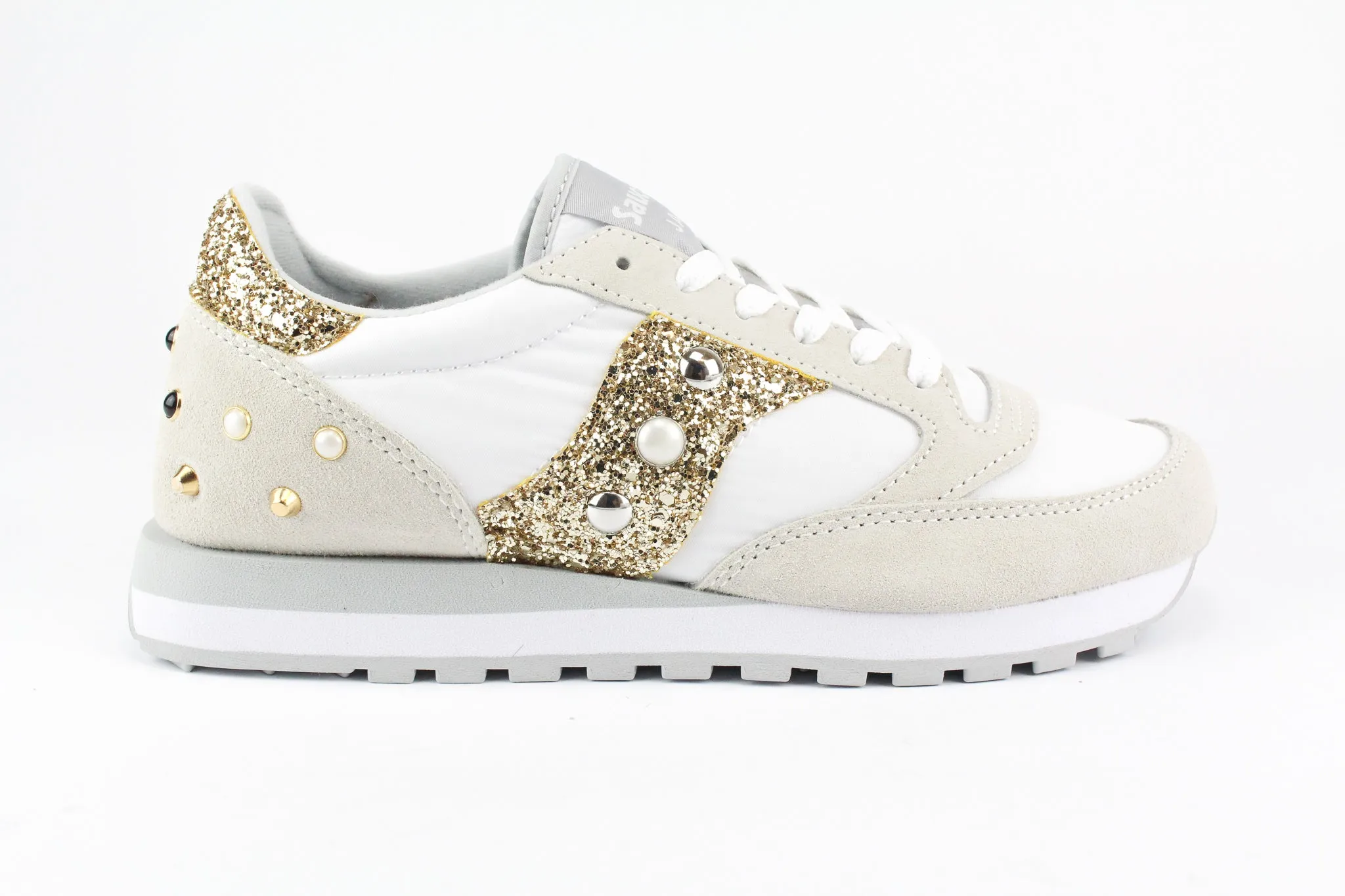 Saucony Jazz White Gold Glitter & Perle morning jog