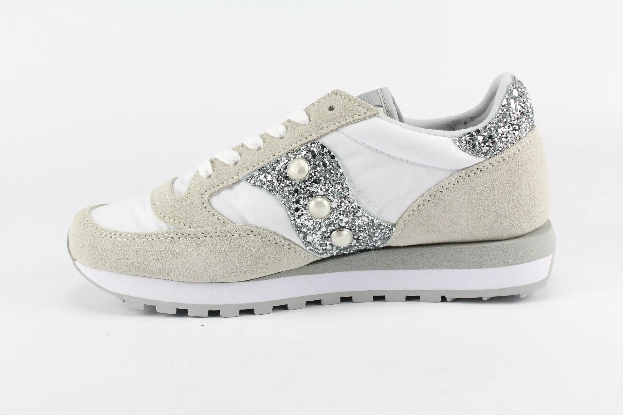Saucony Jazz White Perle & Glitter Light Design