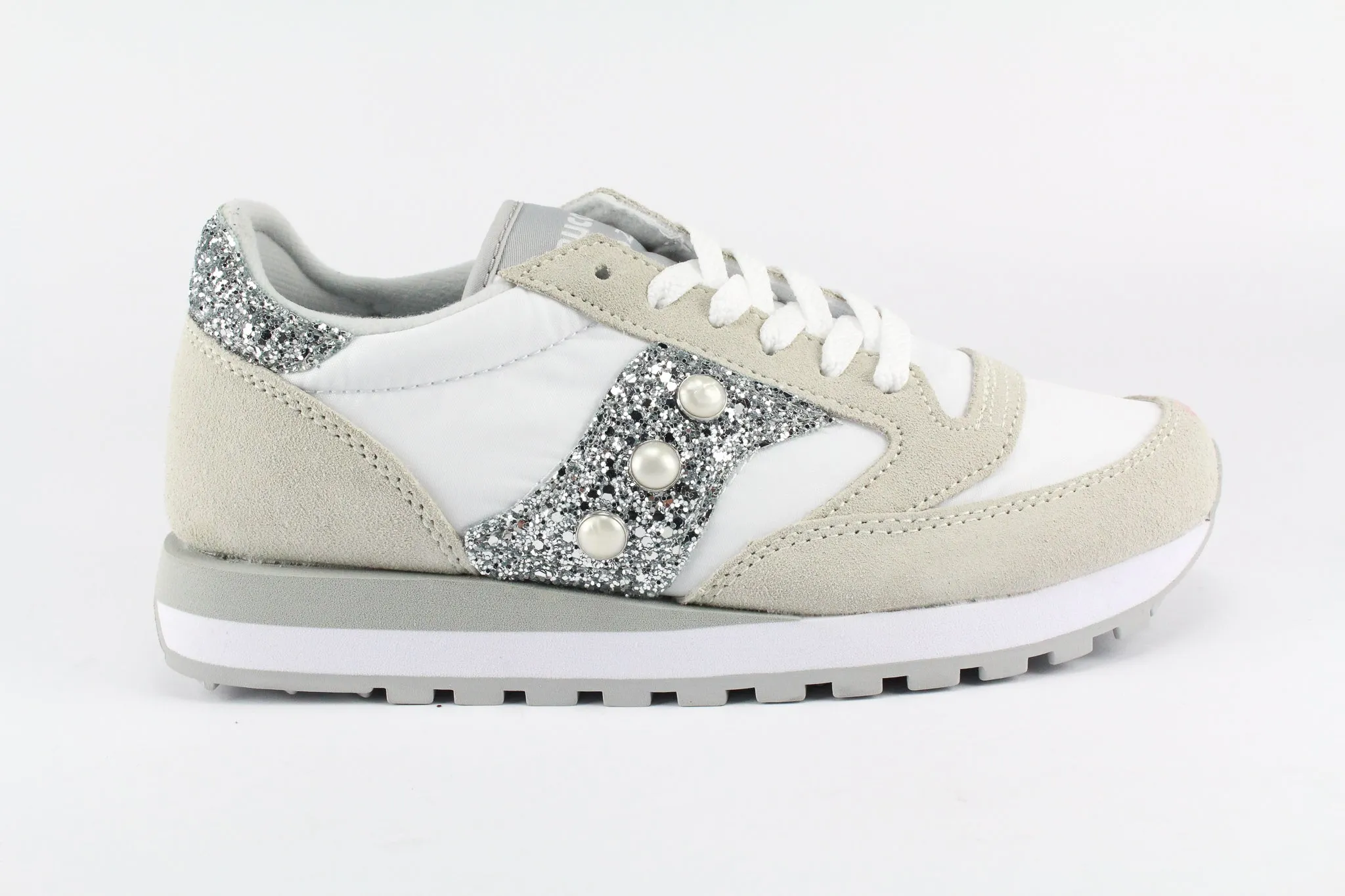 Saucony Jazz White Perle & Glitter Light Design