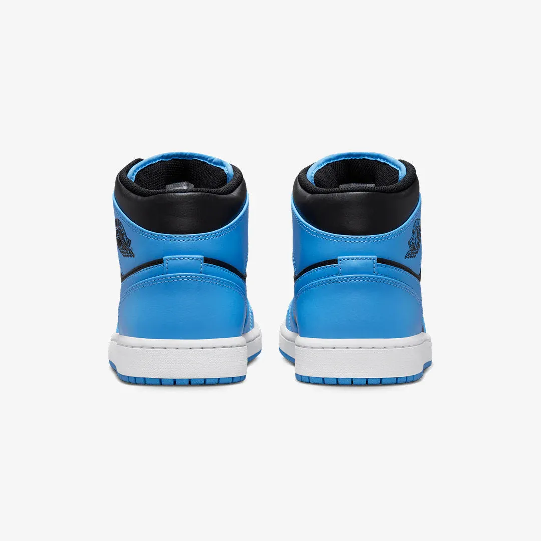 Sculpted Design Nike Air Jordan 1 Mid University Blue Black Toe
