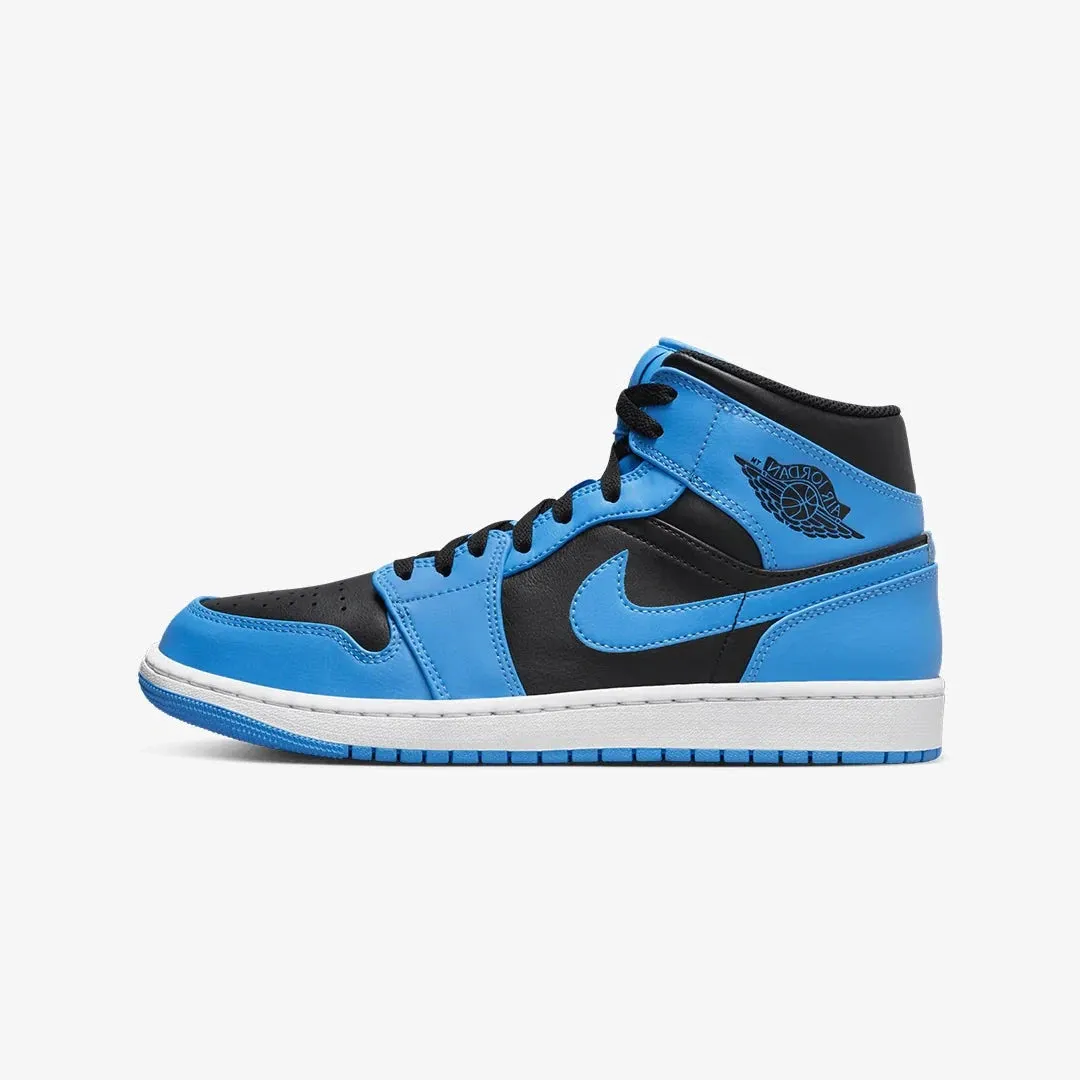 Nike Air Jordan 1 Mid University Blue Black Toe Stylish Flex Structured sole