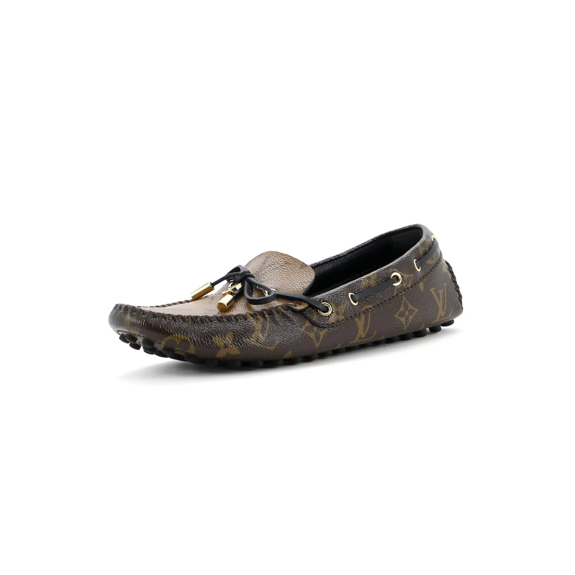 Shape memory Louis Vuitton Women's Gloria Flat Loafers Reverse Monogram Canvas