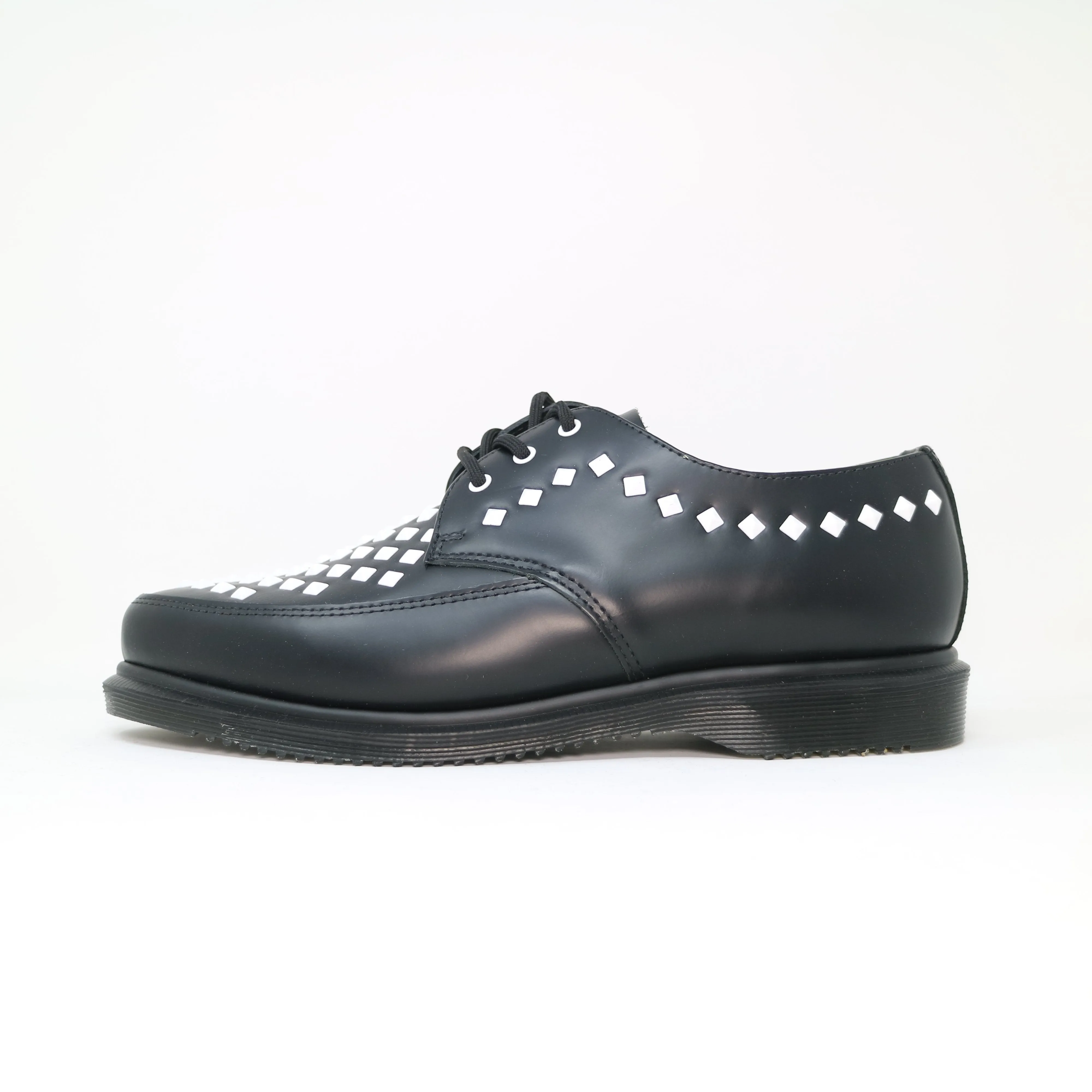 Wind Chill Neutral Glow Unisex Dr Martens Willis Leather Shoes - Black