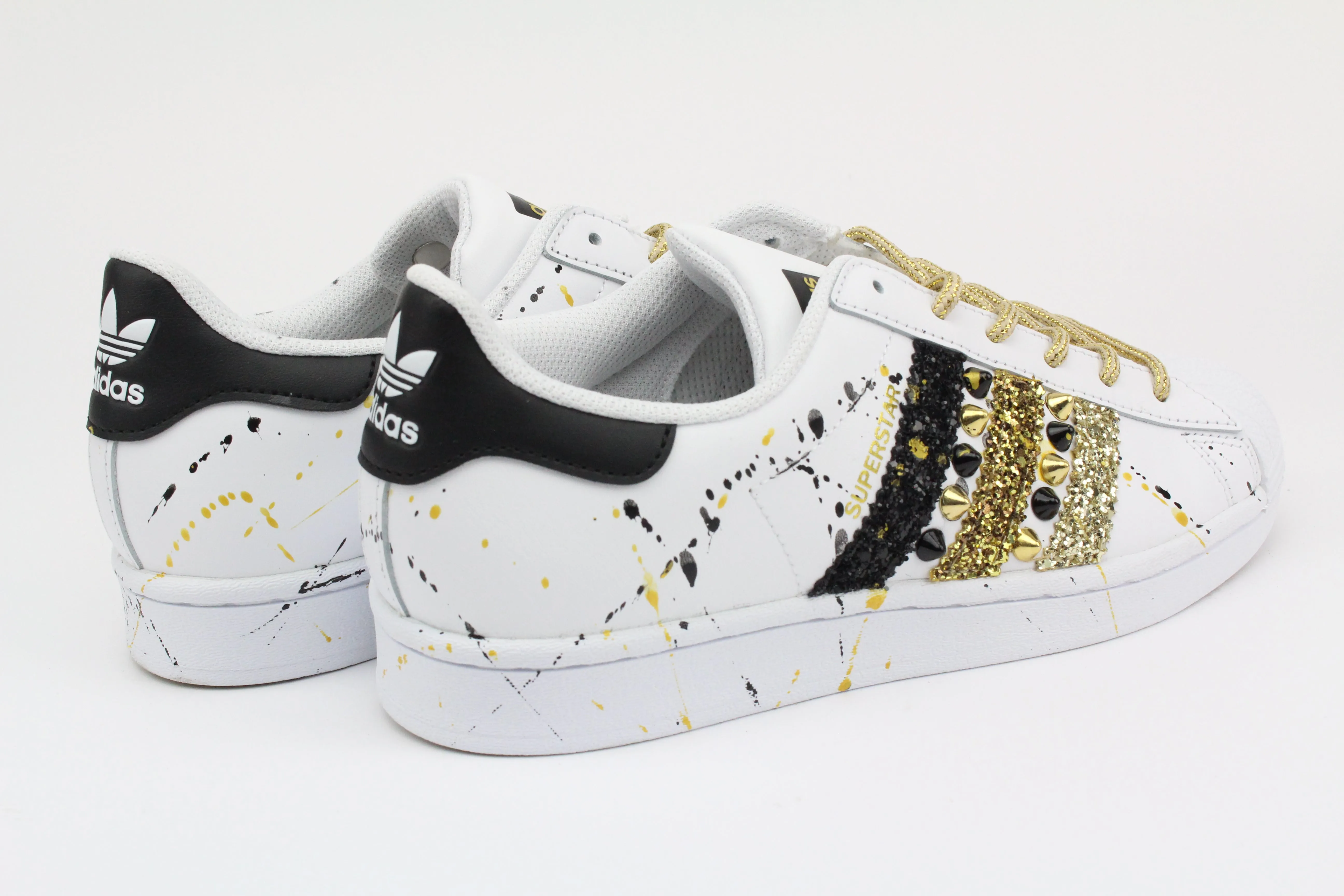 Simple Fit Adidas Superstar Glitter Borchie & Vernice Oro