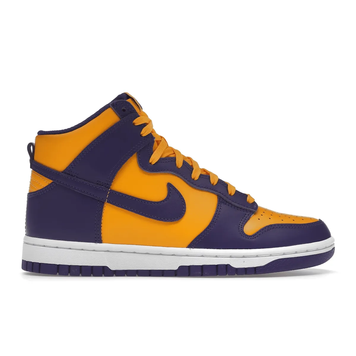Simple Style Nike Dunk High Lakers