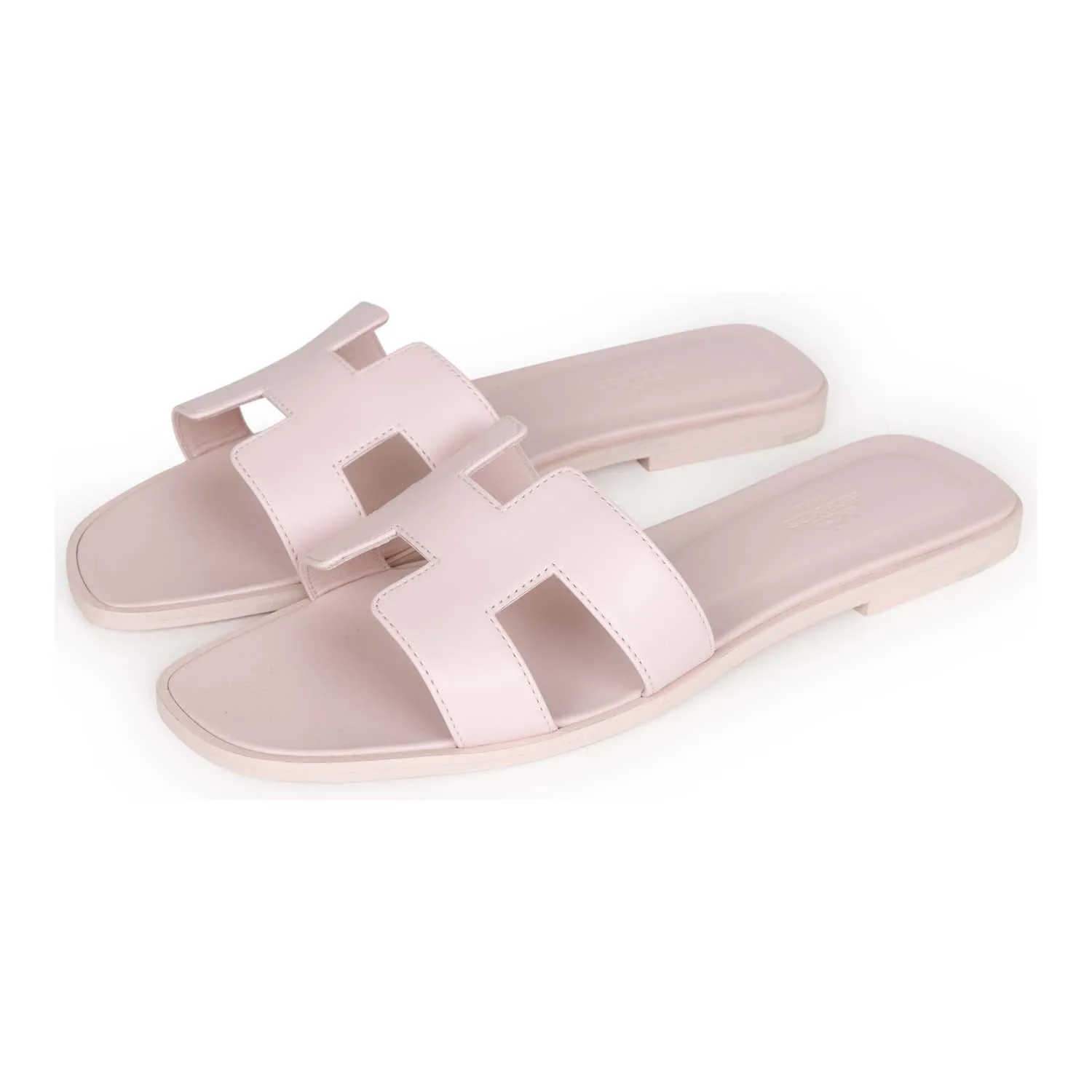 Sleek and Practical Hermes Oran Sandals Rose Petale 40