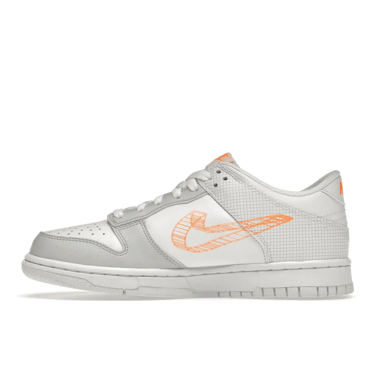 Sleek Appearance Nike Dunk Low SE 3D Swoosh Pure Platinum Total Orange