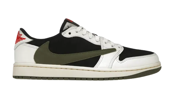 AJ1 Low Travis Scott Reverse Olive Neutral palette Endurance Sole