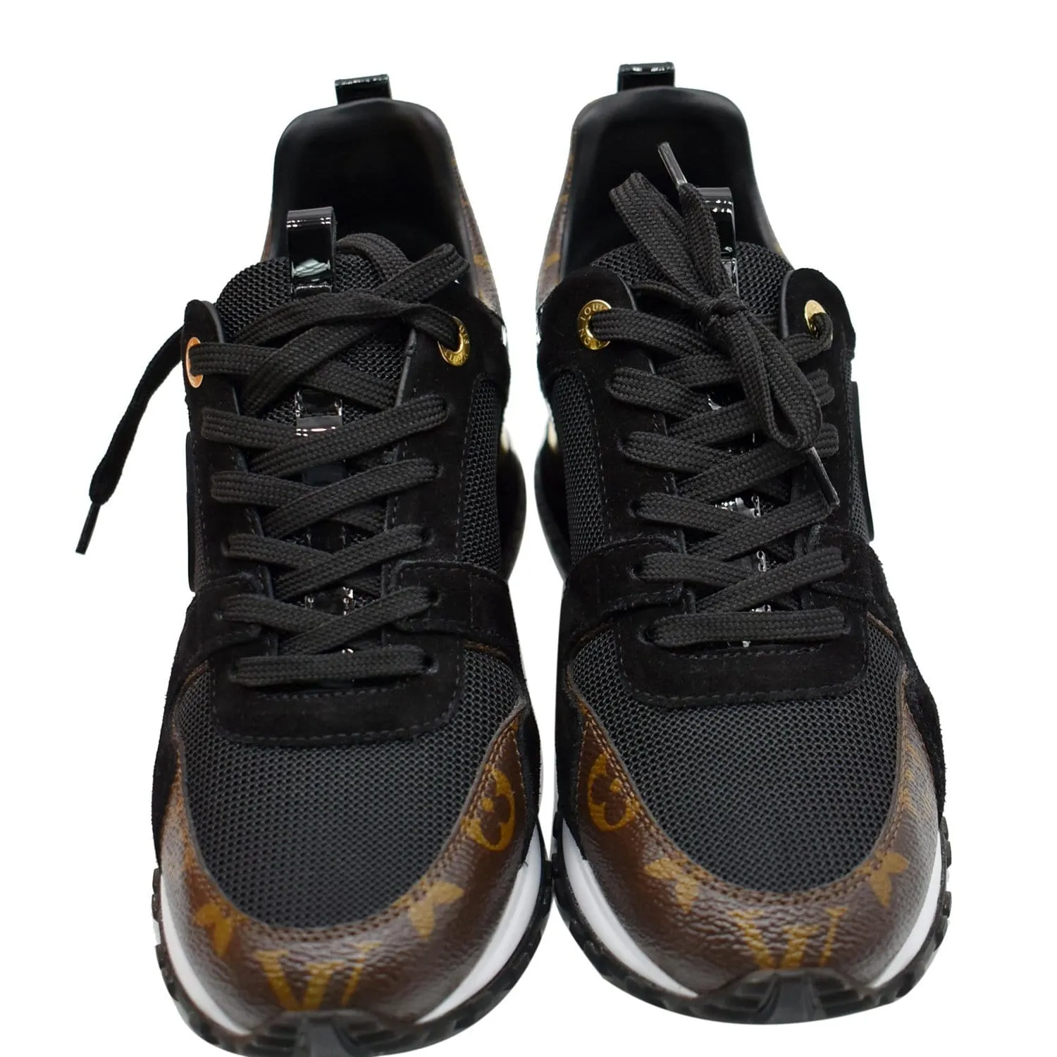 Slip-resistant look LOUIS VUITTON Runaway Sneakers Suede Leather Sneakers Black Size US 7