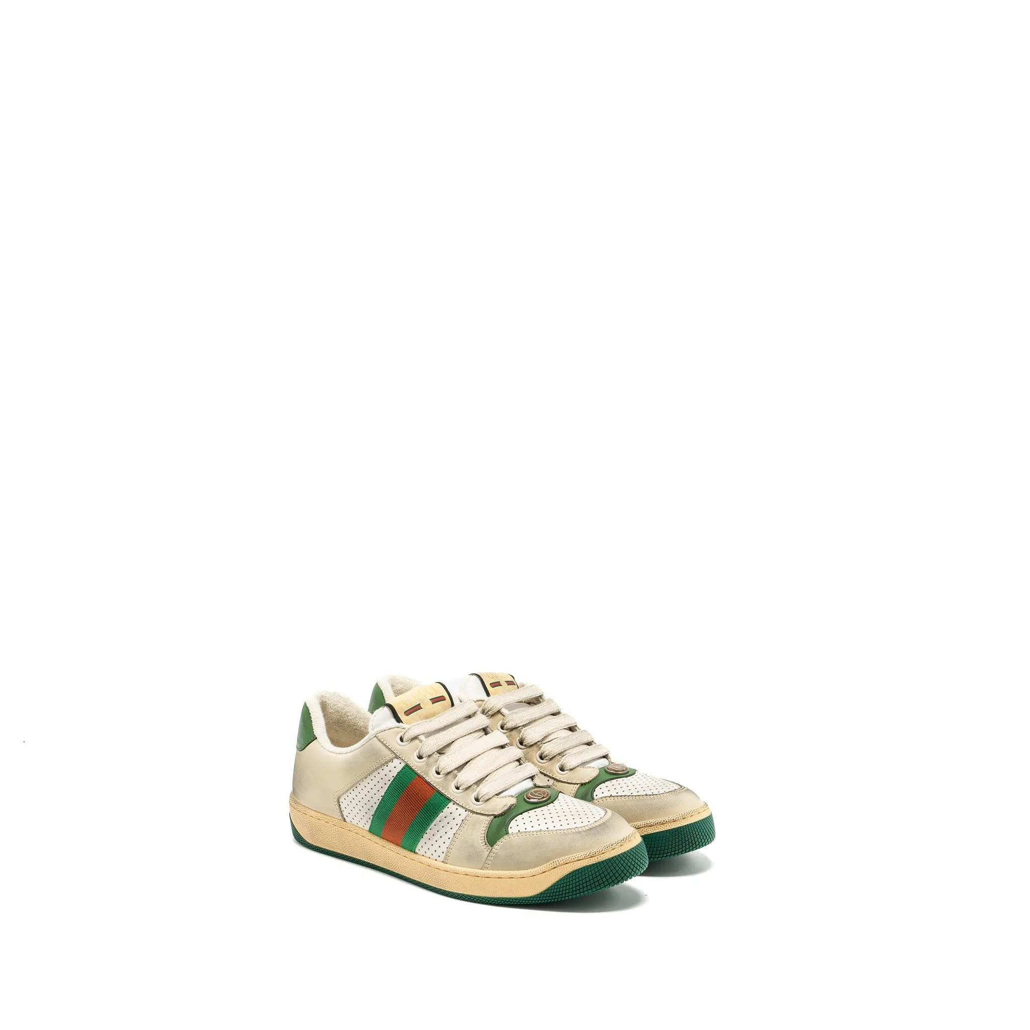 Smart Comfort Gucci size 38 womens Screener Leather Trainer / sneakers multicolour