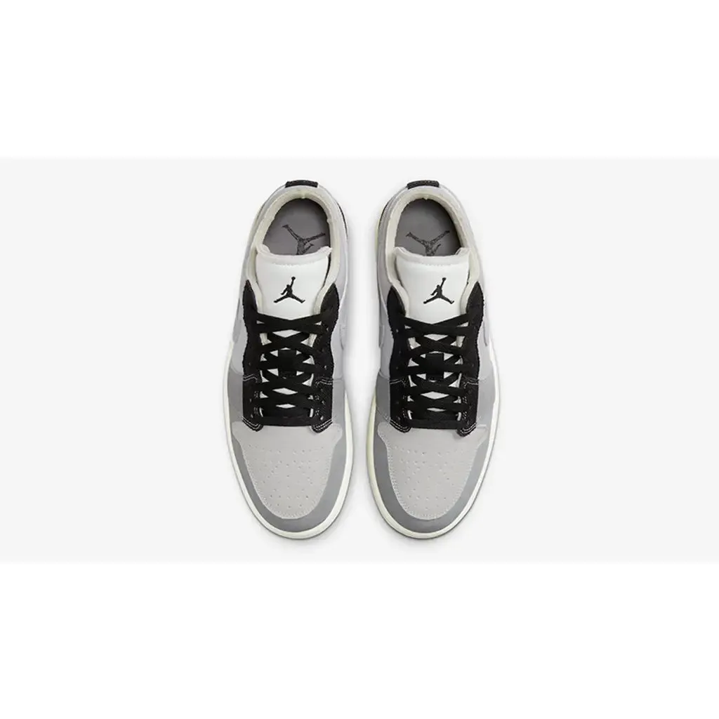 Smooth Fit Edge Air Jordan 1 Low SE Craft "Cement Grey /White /Sail "