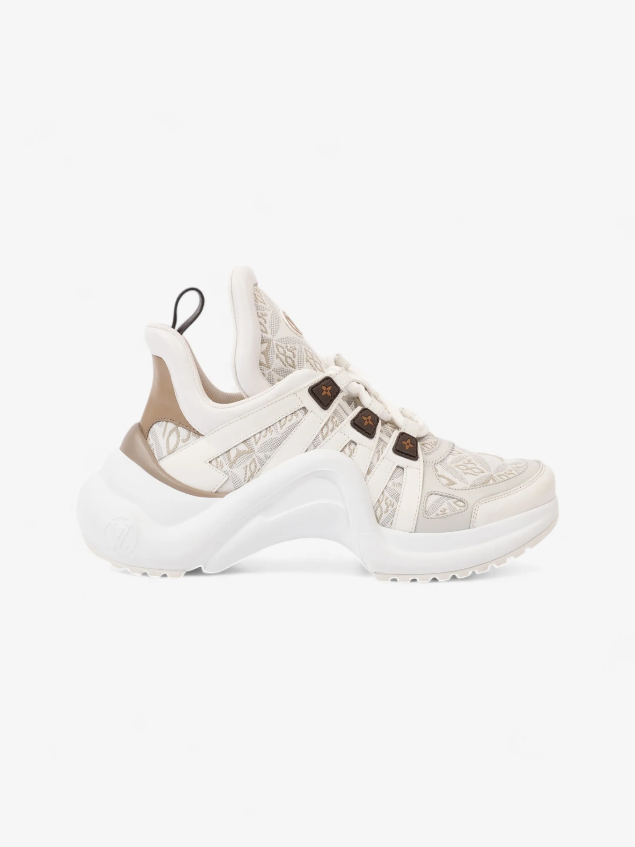Smooth Fit Louis Vuitton Archlight Sneakers White  / Beige  Canvas EU 39 UK 6