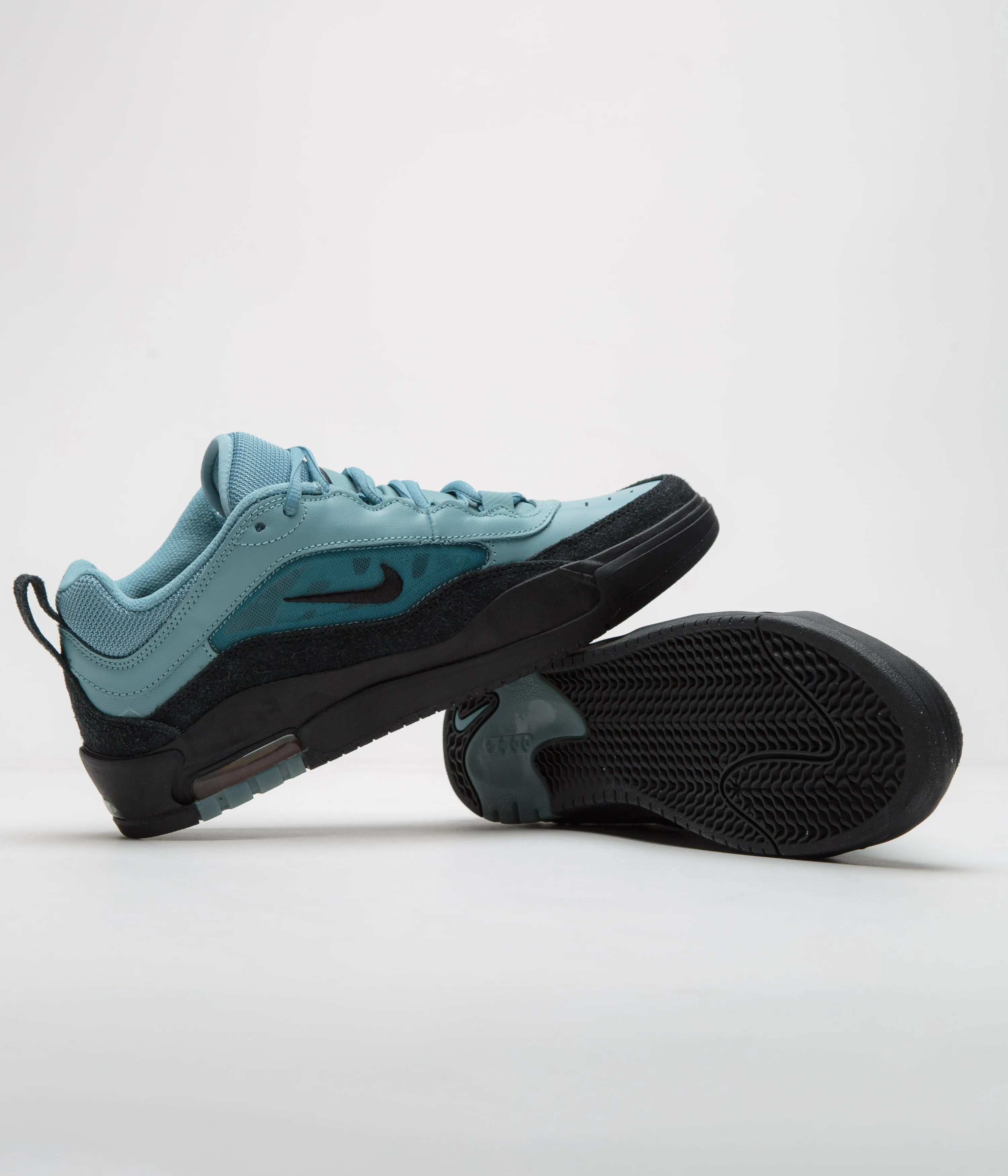 Nike SB Air Max Ishod Shoes in Denim Turquoise and Black and Denim Turquoise - Black