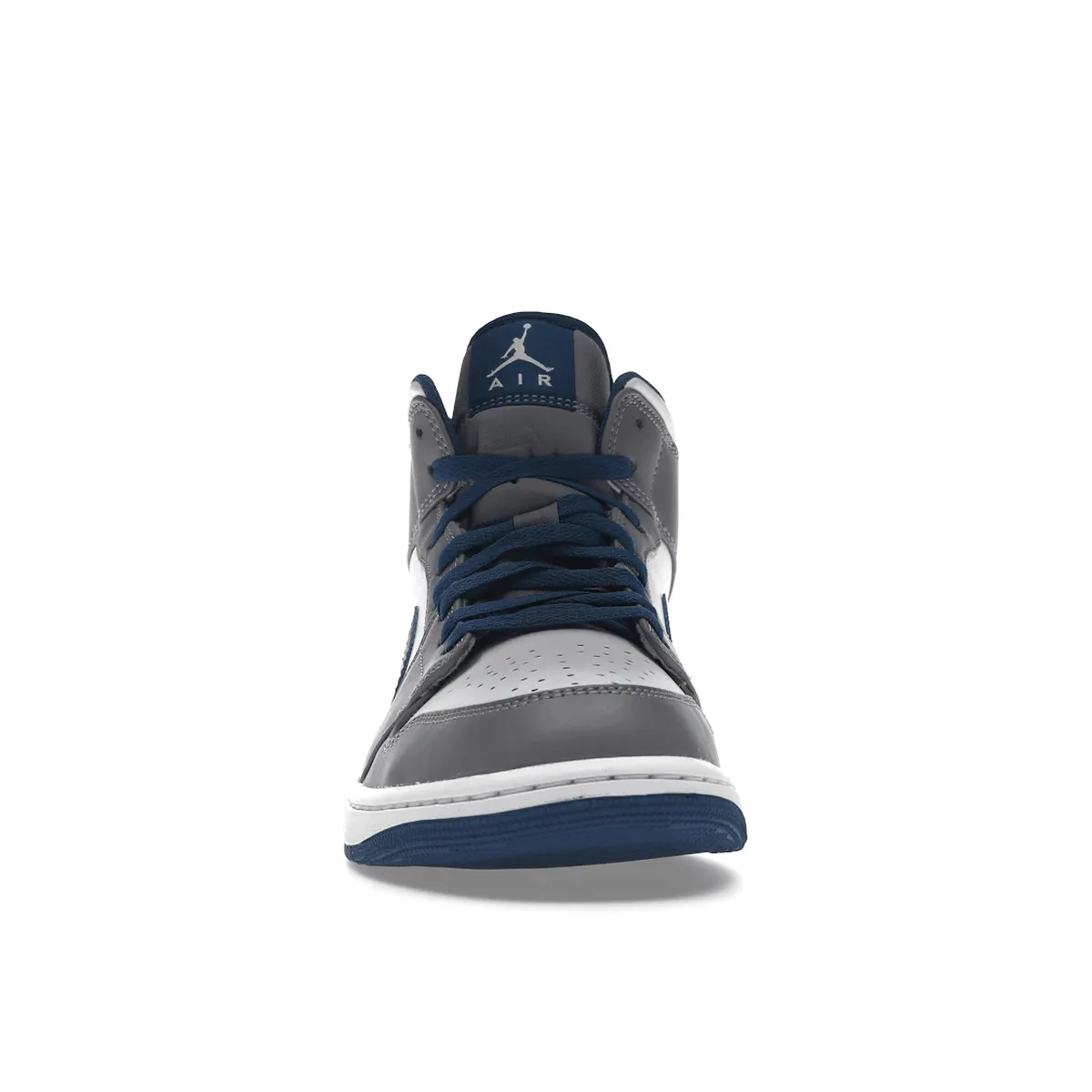 Smooth Sole Air Jordan 1 Mid True Blue Cement