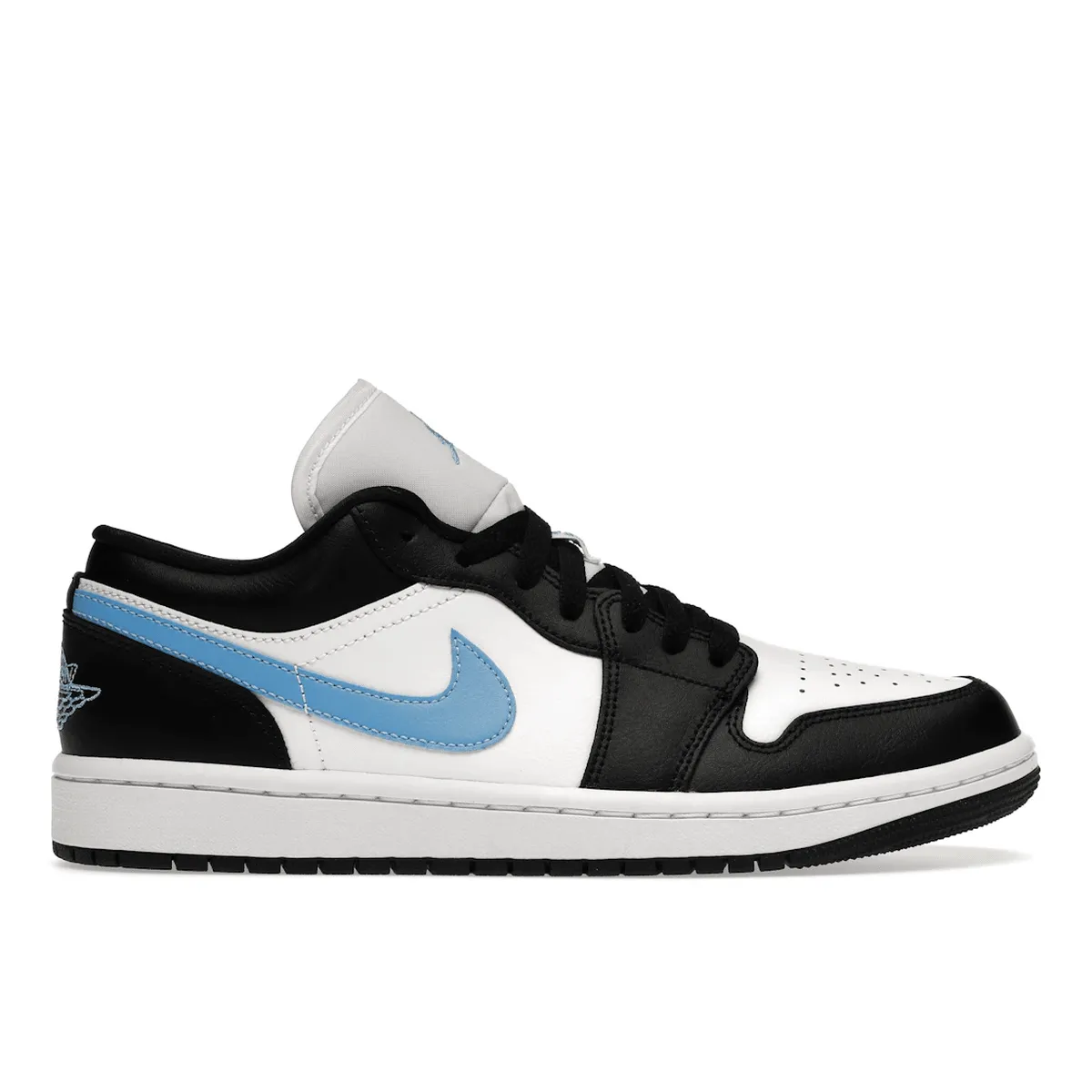 Breathable Upper Air Jordan 1 Low Black University Blue White