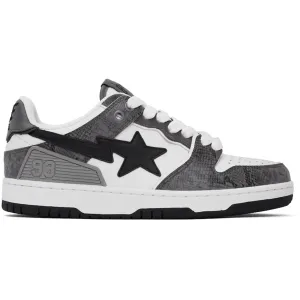 A Bathing Ape Sk8 Sta #1 Black Snakeskin Sport Edge