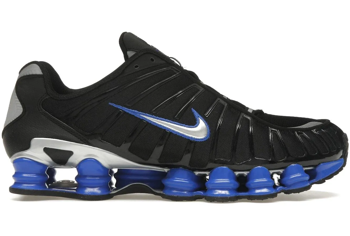 Nike Shox TL Black Racer Blue Metallic Silver Drawstring Lace