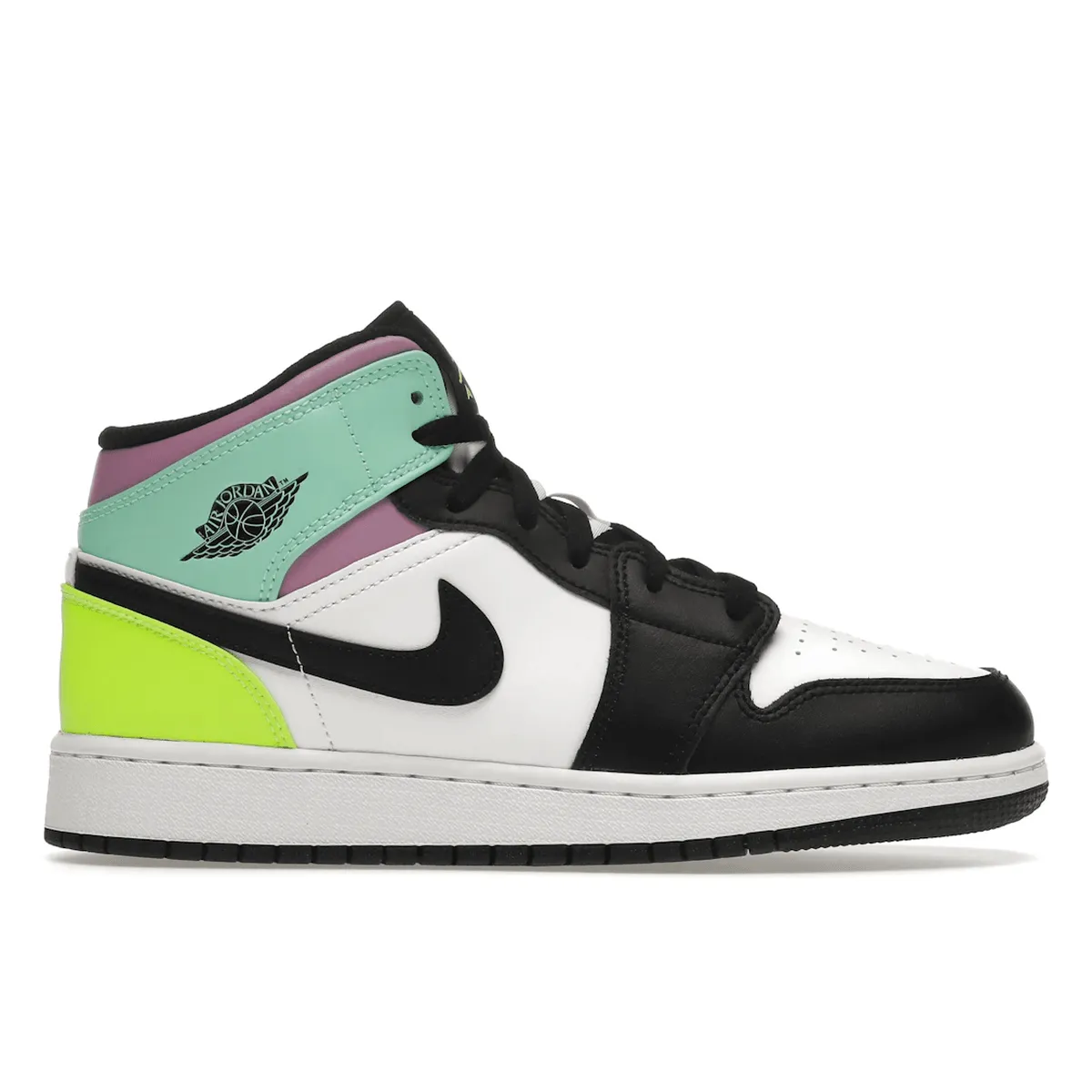 Synthetic Upper Stable Footing Air Jordan 1 Mid Pastel Black Toe