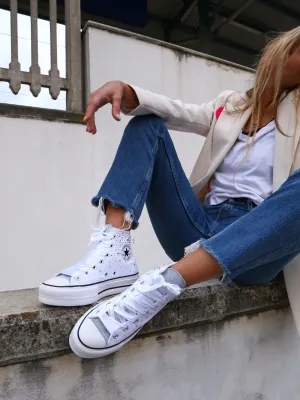 Stream Jog Converse All Star Platform White Strass Termo Cristal & Glitter