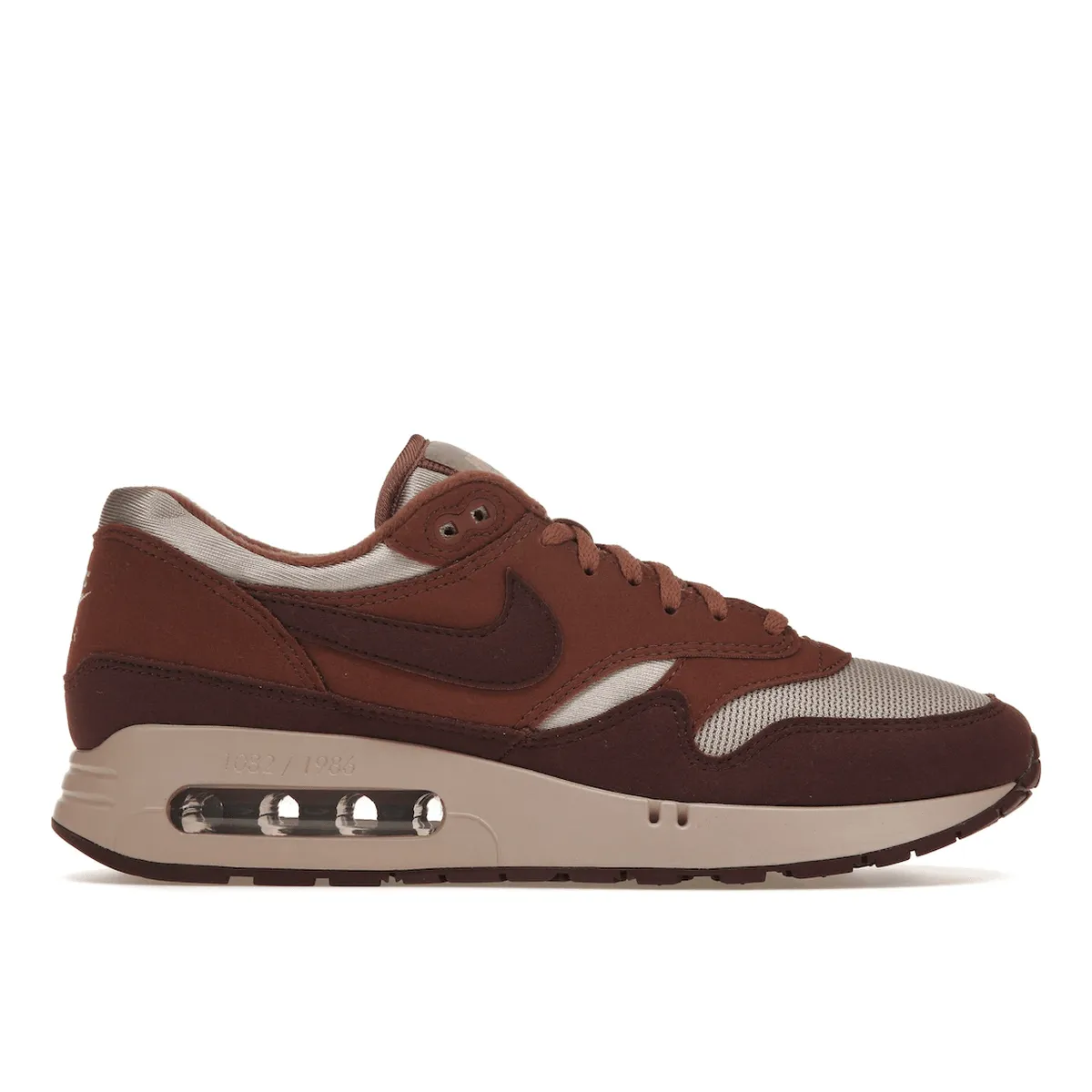 Nike Air Max 1 '86 OG Big Bubble Smokey Mauve running for joint flexibility pre - race jitters