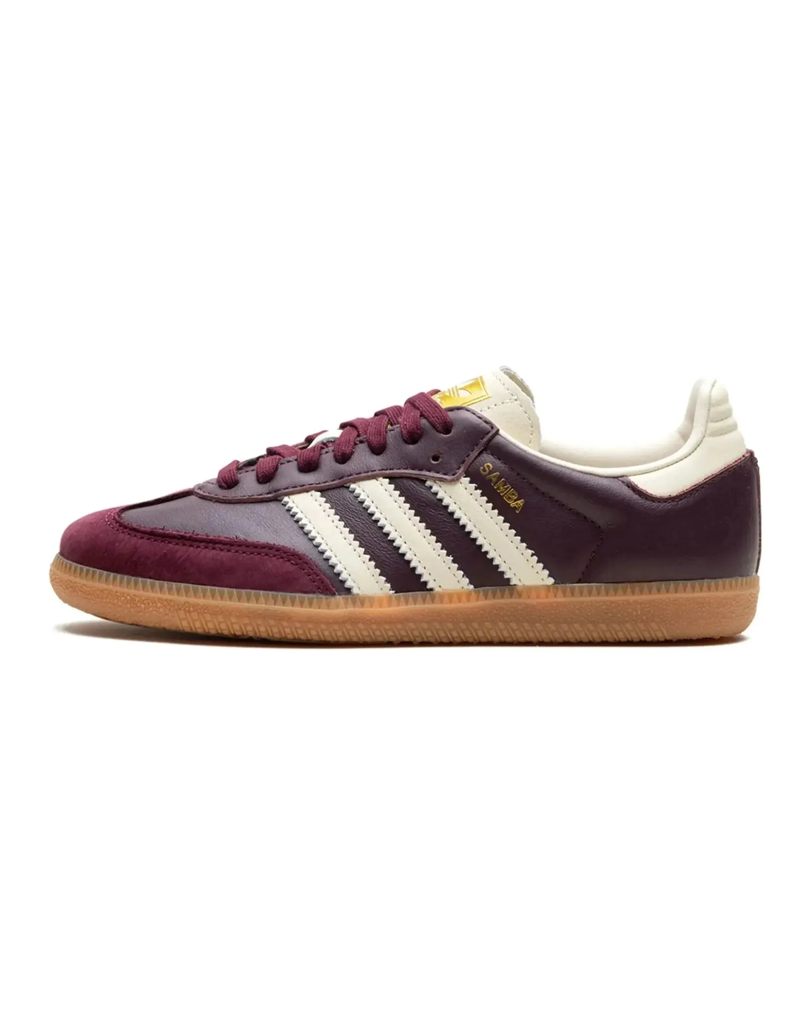 Soft Step-In Layer Adidas Samba OG Maroon Gold Metallic