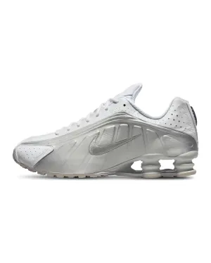 adventure running shoes Nike Shox R4 White Bright Crimson Metallic Silver
