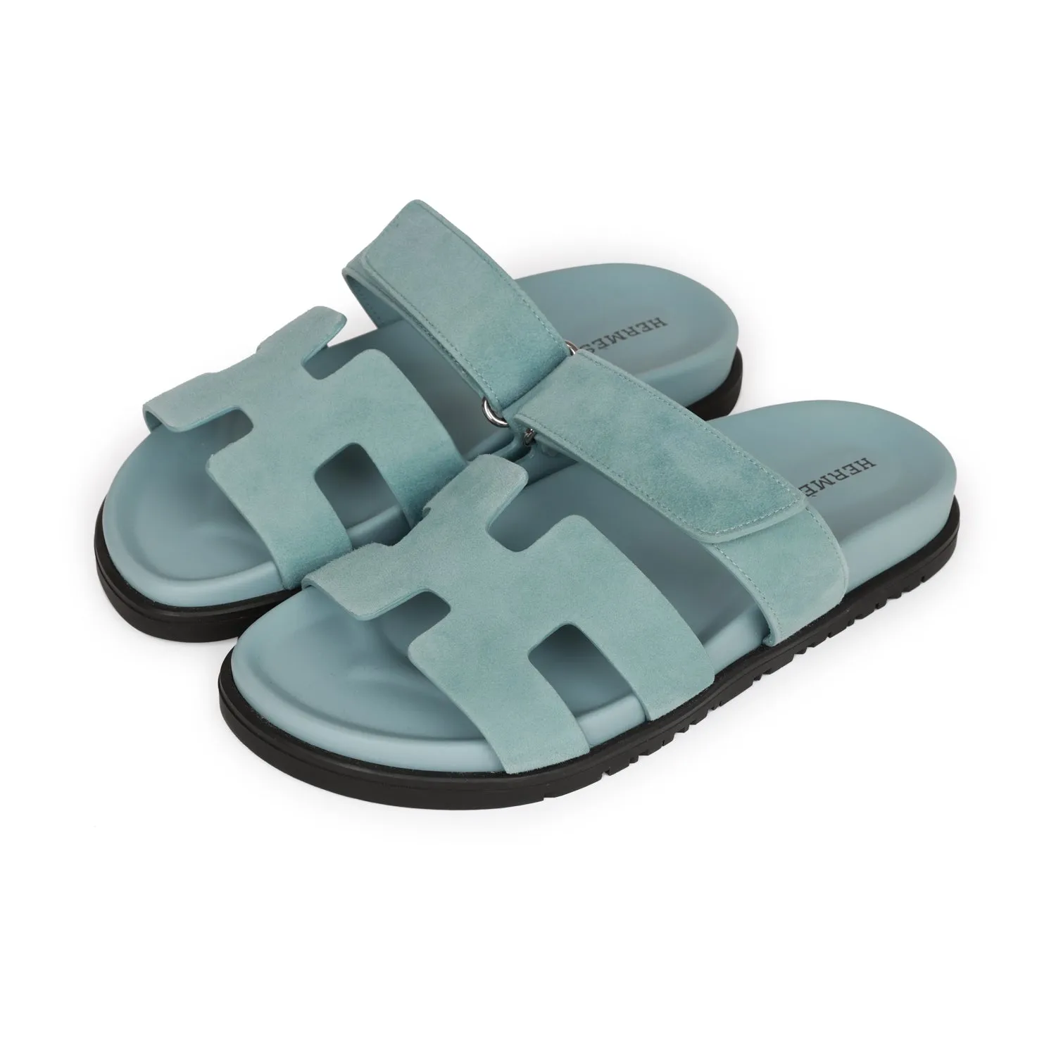 Stable Ride Hermes Chypre Sandals Bleu Suede 37