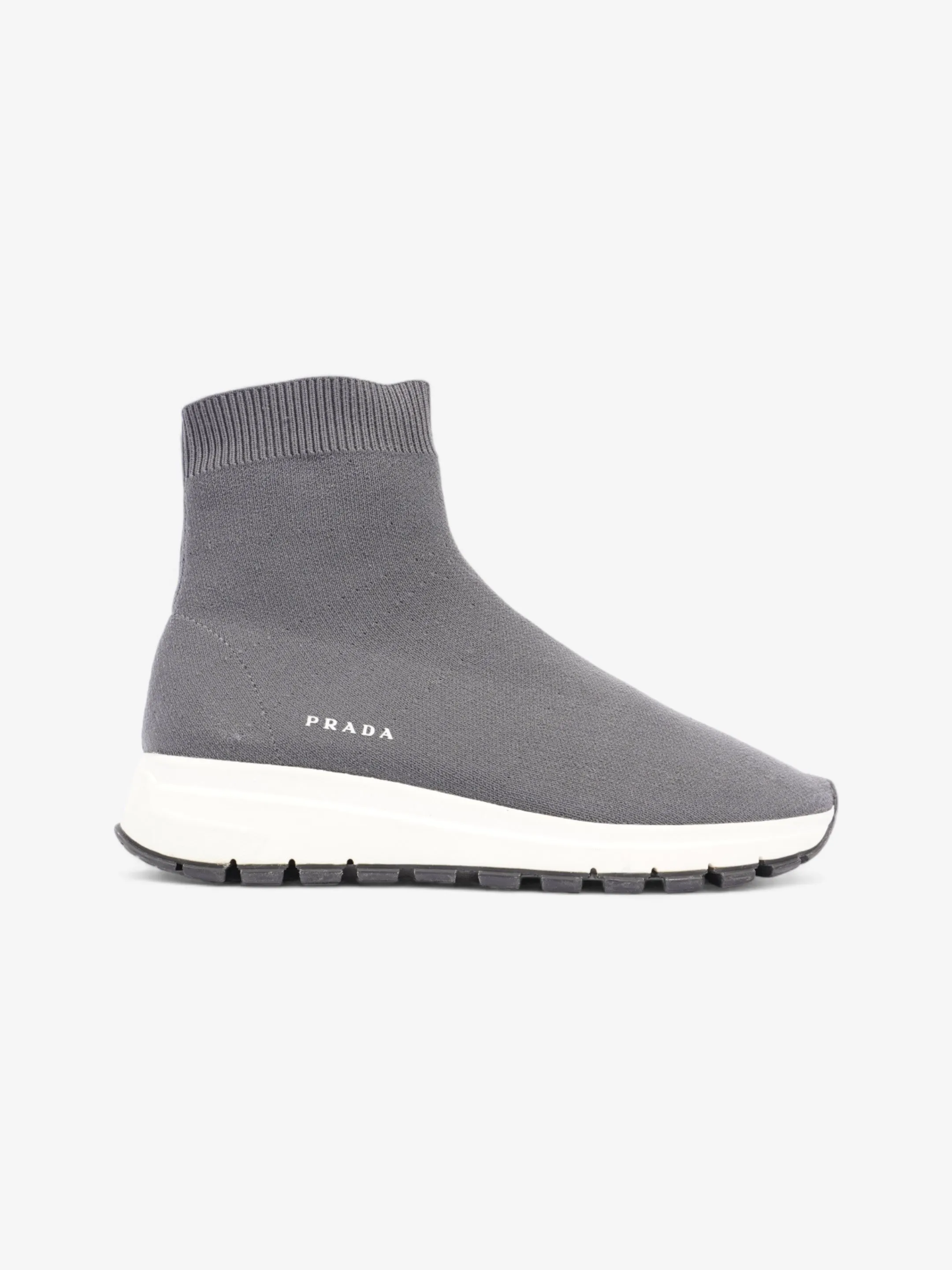 Statement flair Prada Knit Sneakers Grey Cotton EU 38 UK 5