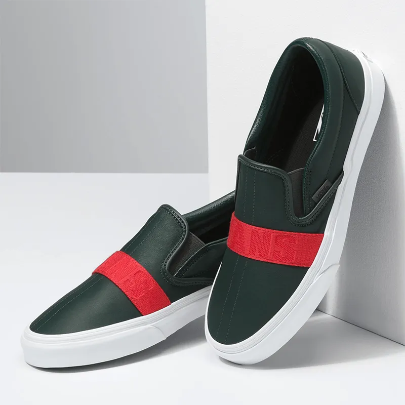 Statement-Piece [VN0A5HZR9JF] LEATHER & WEBBING CLASSIC SLIP-ON WEBBING