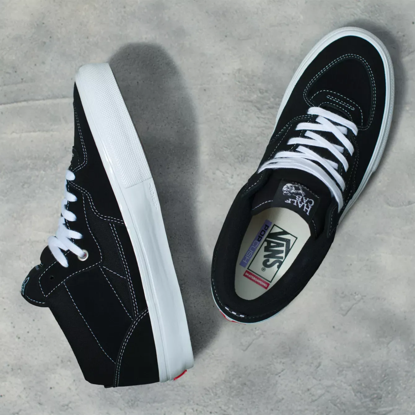 Step Secure Vans Skate Sk8-Hi Shoe - Black/White