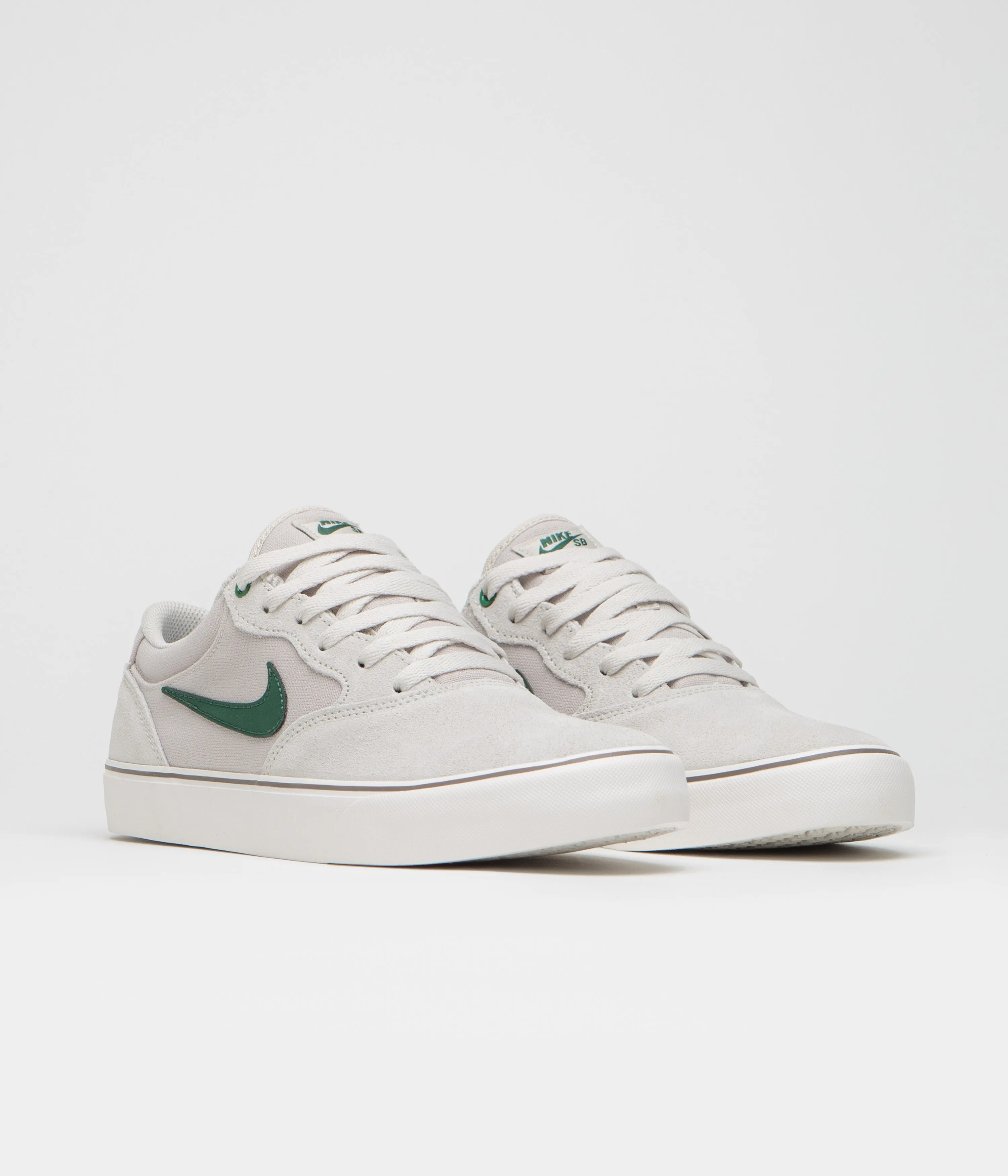 Nike SB Chron 2 Shoes in Light Orewood Brown and Fir and Phantom - Mink Brown