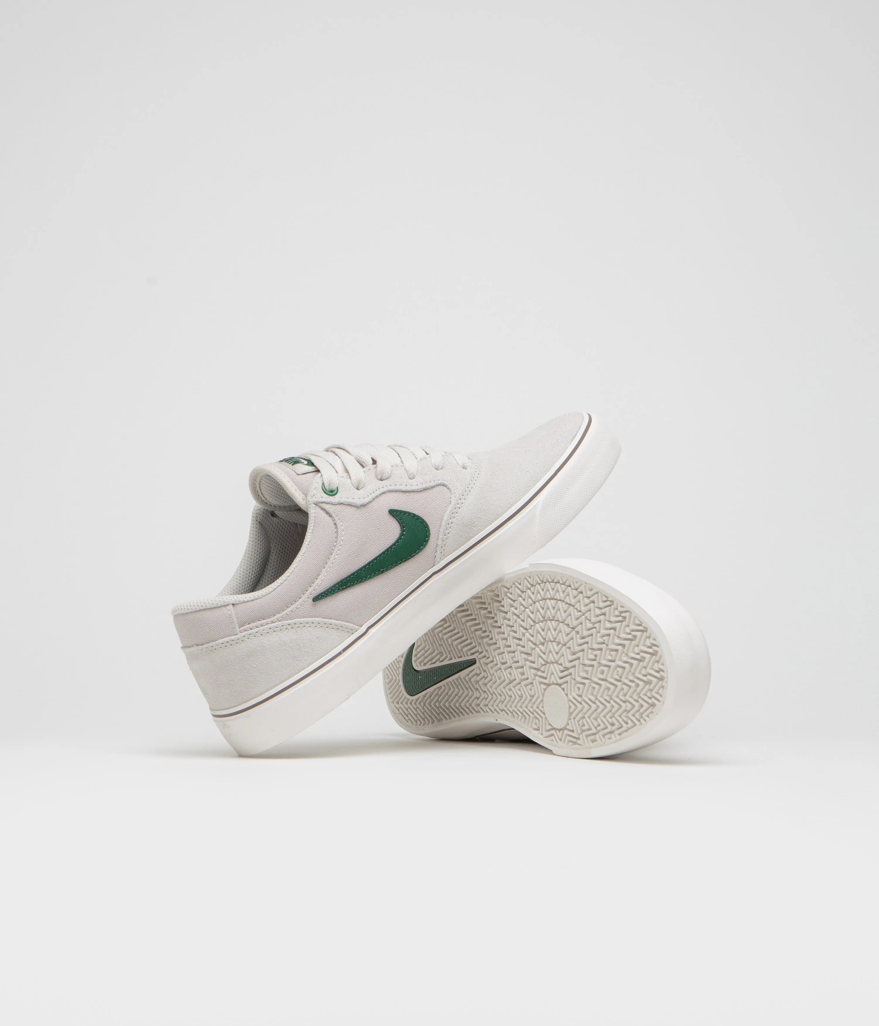 Nike SB Chron 2 Shoes in Light Orewood Brown and Fir and Phantom - Mink Brown