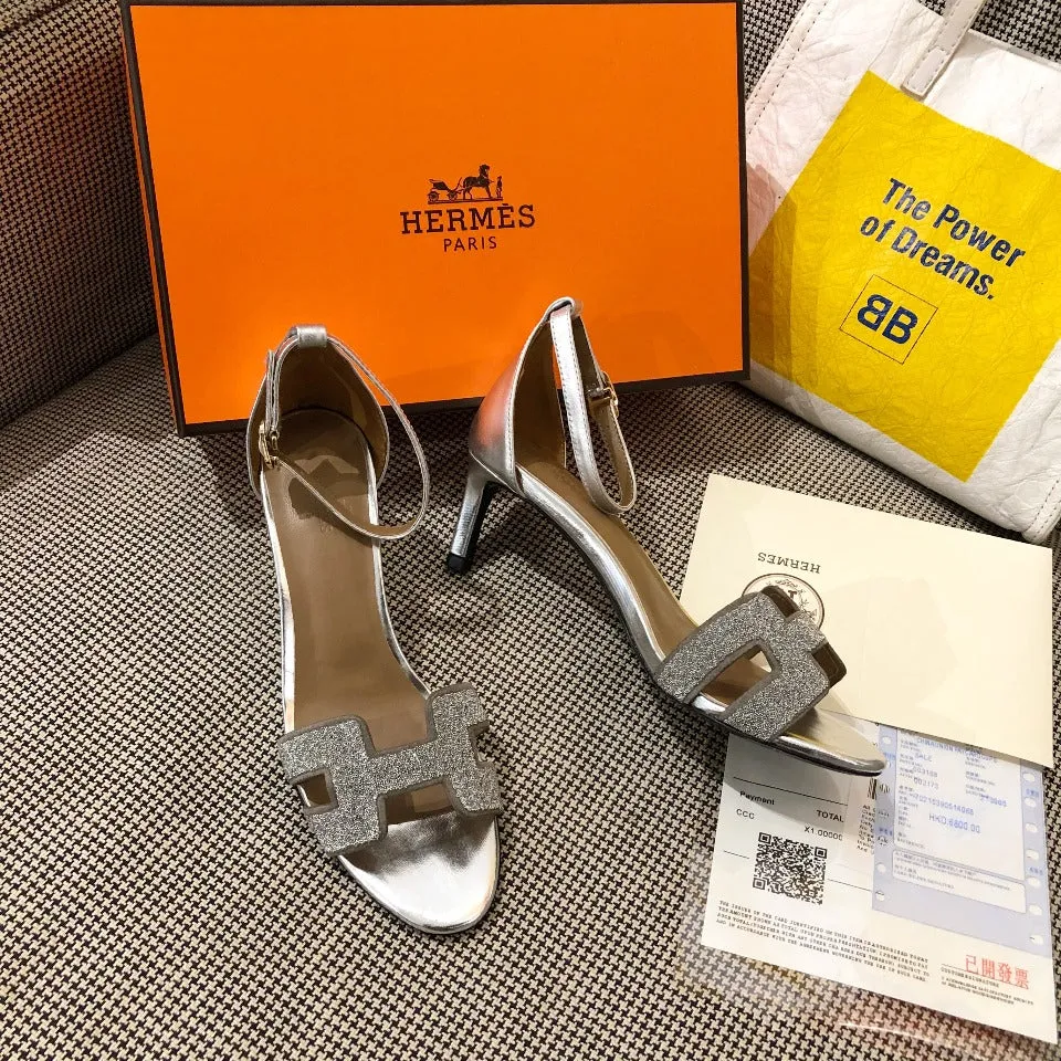 Strappy Pumps New Hermes HIGH HEELS 030