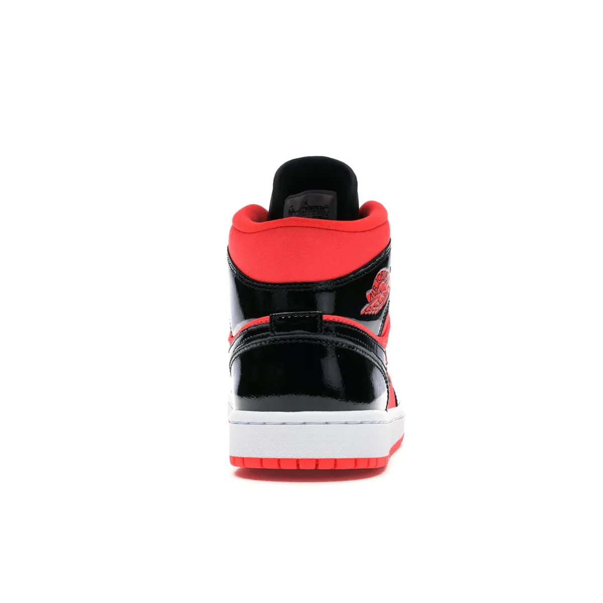 Stretchable Fabric Air Jordan 1 Mid Hot Punch Black