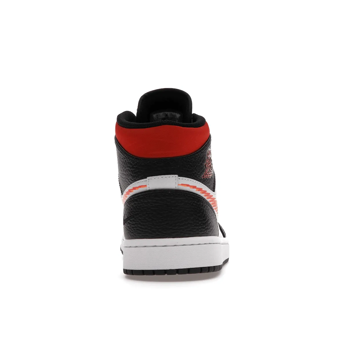 Stretchy Material Air Jordan 1 Mid Zig Zag Swoosh Orange