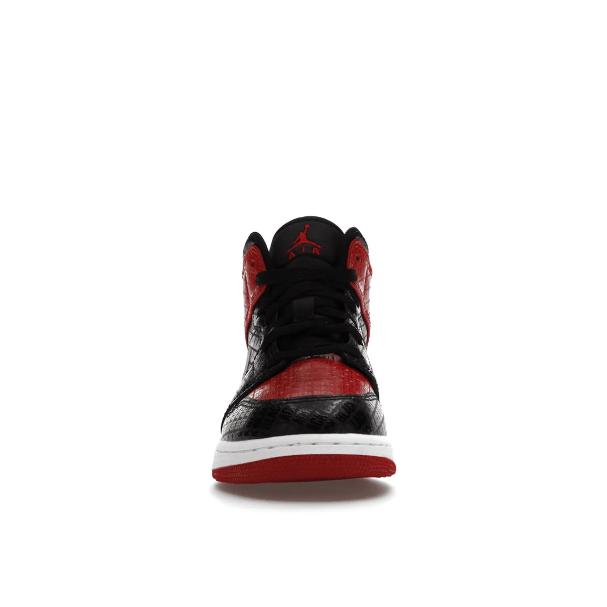Superior Footwork Air Jordan 1 Mid Bred Text