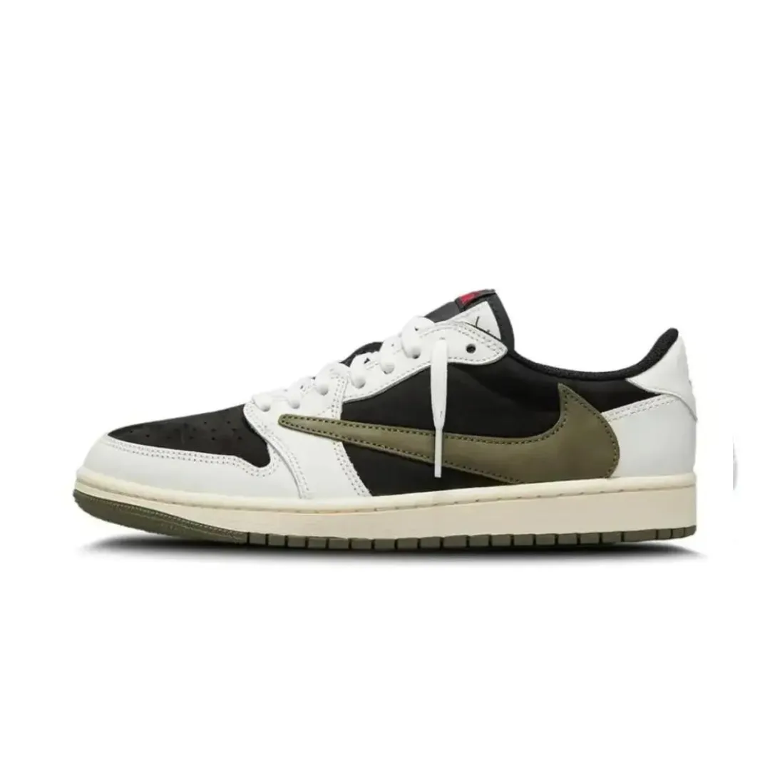 Flexible Wear Tread Grip Air Jordan 1 Low OG Travis Scott Olive