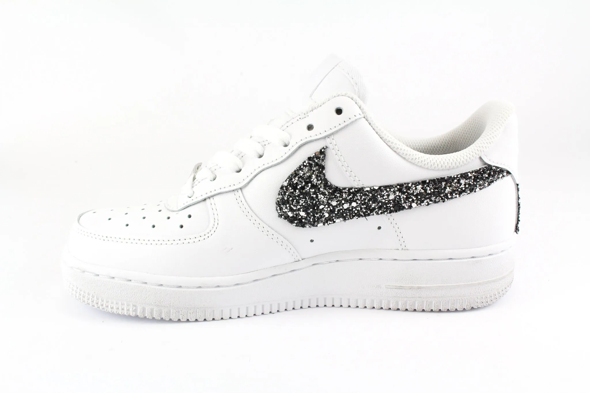Superior shock absorption Nike Air Force 1 '07  Black Silver Glitter