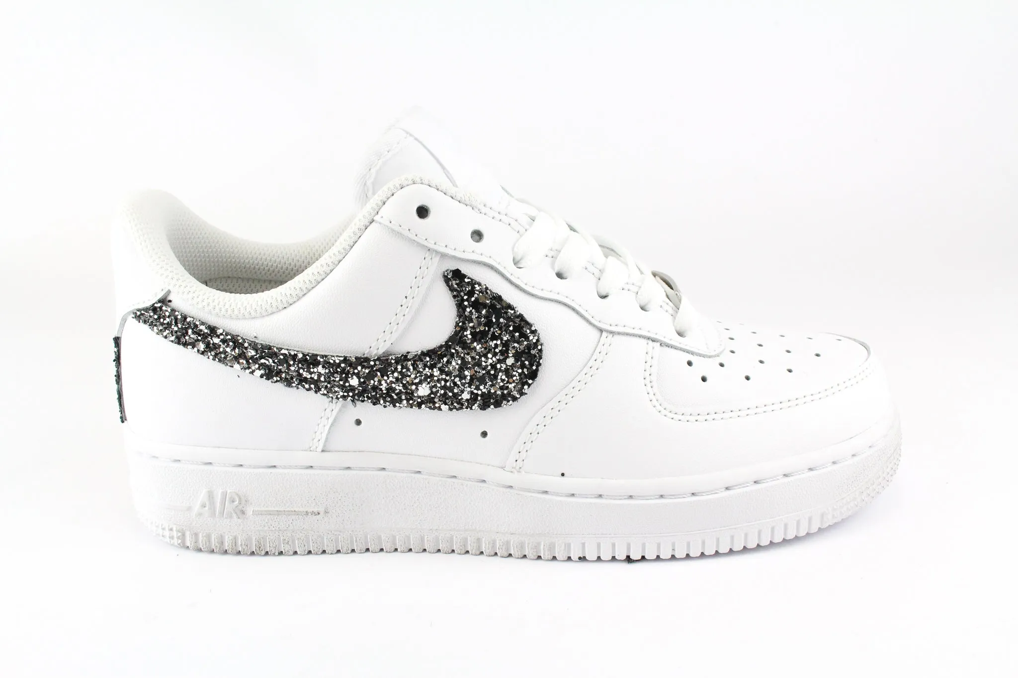 Superior shock absorption Nike Air Force 1 '07  Black Silver Glitter