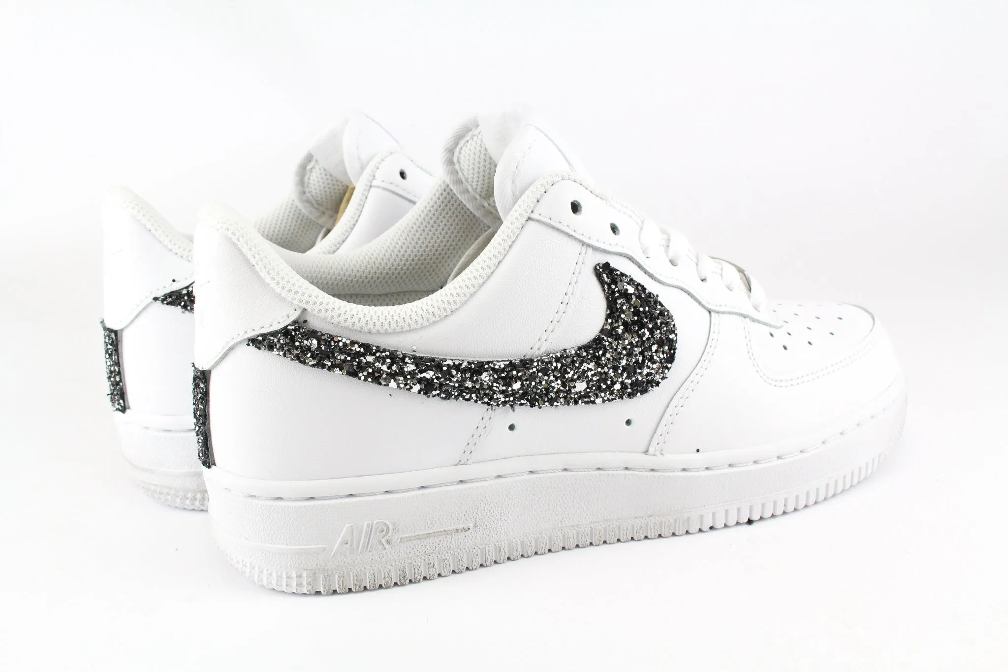 Superior shock absorption Nike Air Force 1 '07  Black Silver Glitter
