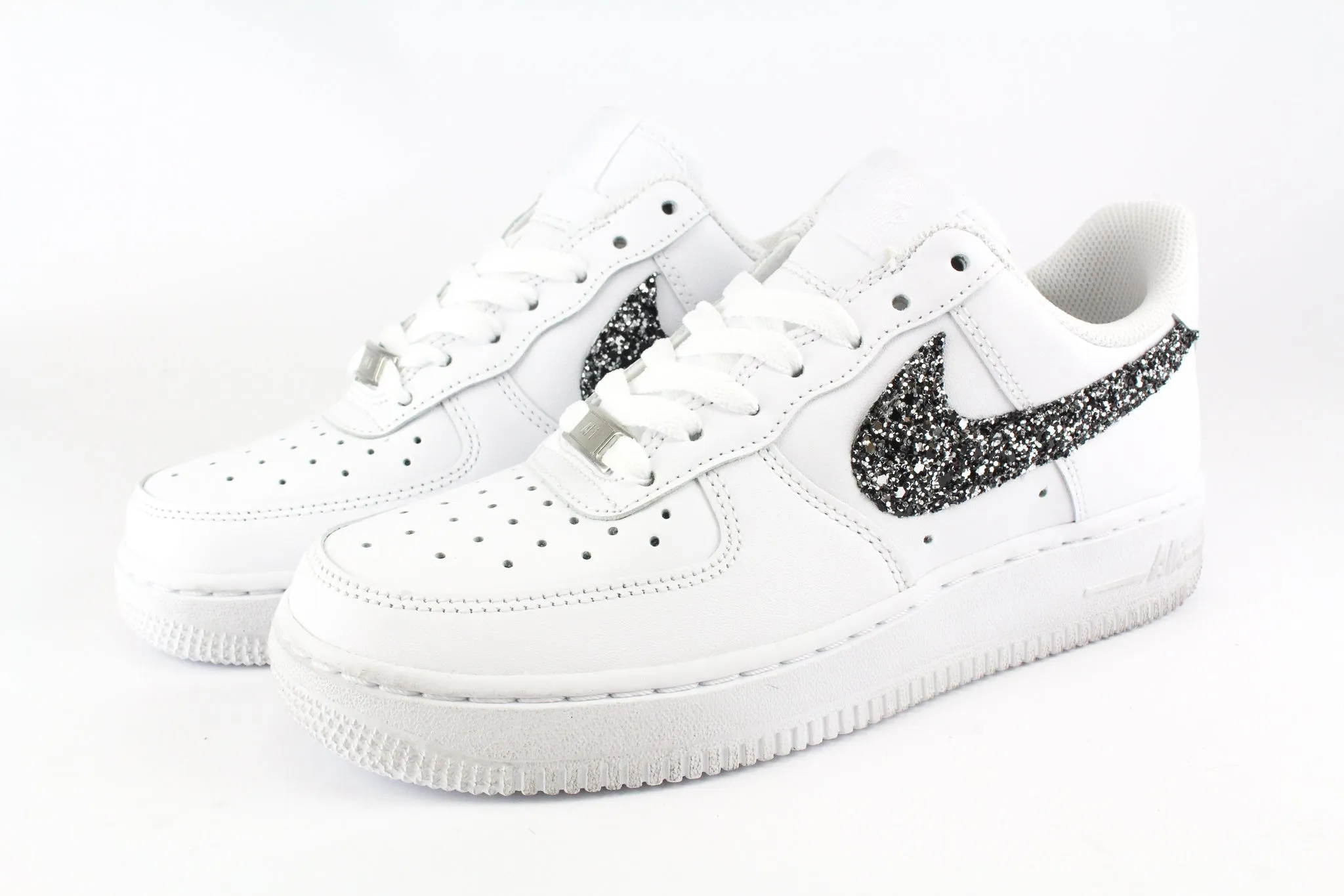 Superior shock absorption Nike Air Force 1 '07  Black Silver Glitter