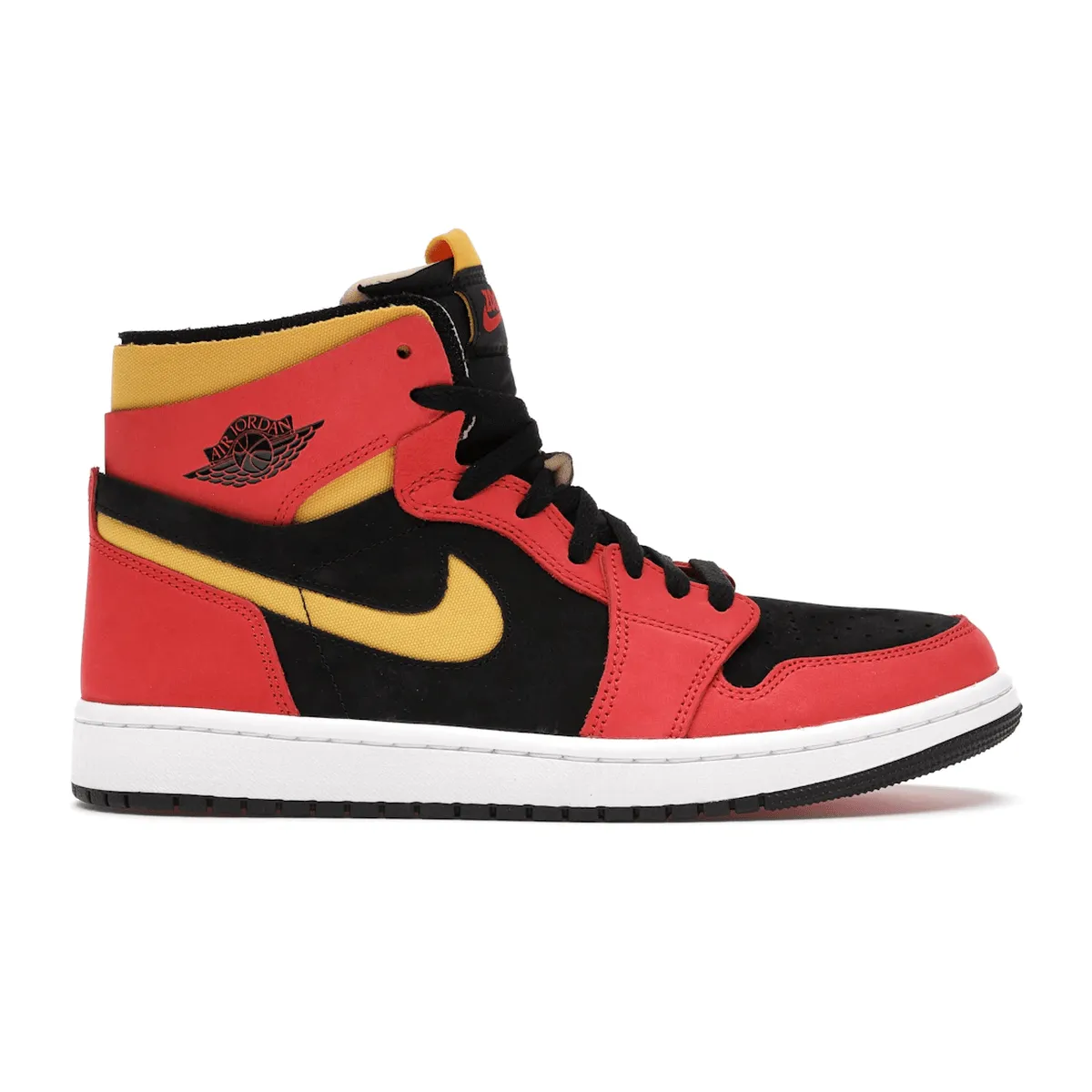 Air Jordan 1 Retro High Zoom Black Chile Red Lightweight Support Flexible