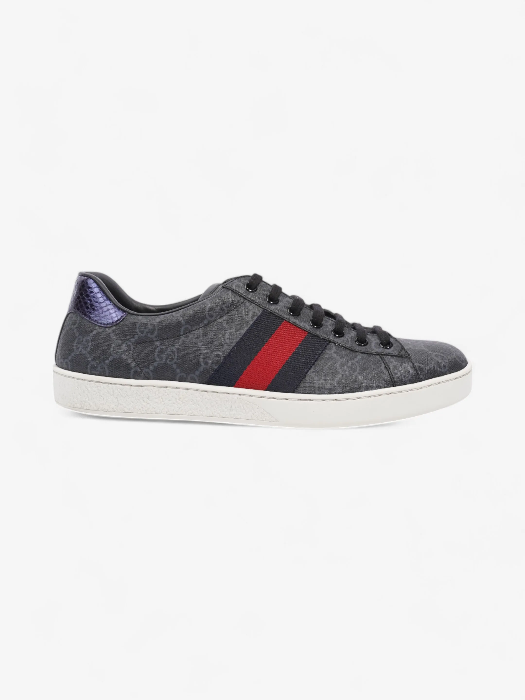 Supportive structure Gucci Ace GG Supreme Sneakers Black / Red / Navy Canvas EU 43.5 UK 9.5
